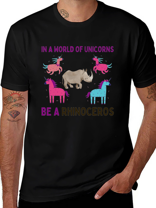 Unicorn Rhino Graphic Tee - Be a Rhinoceros T-Shirt