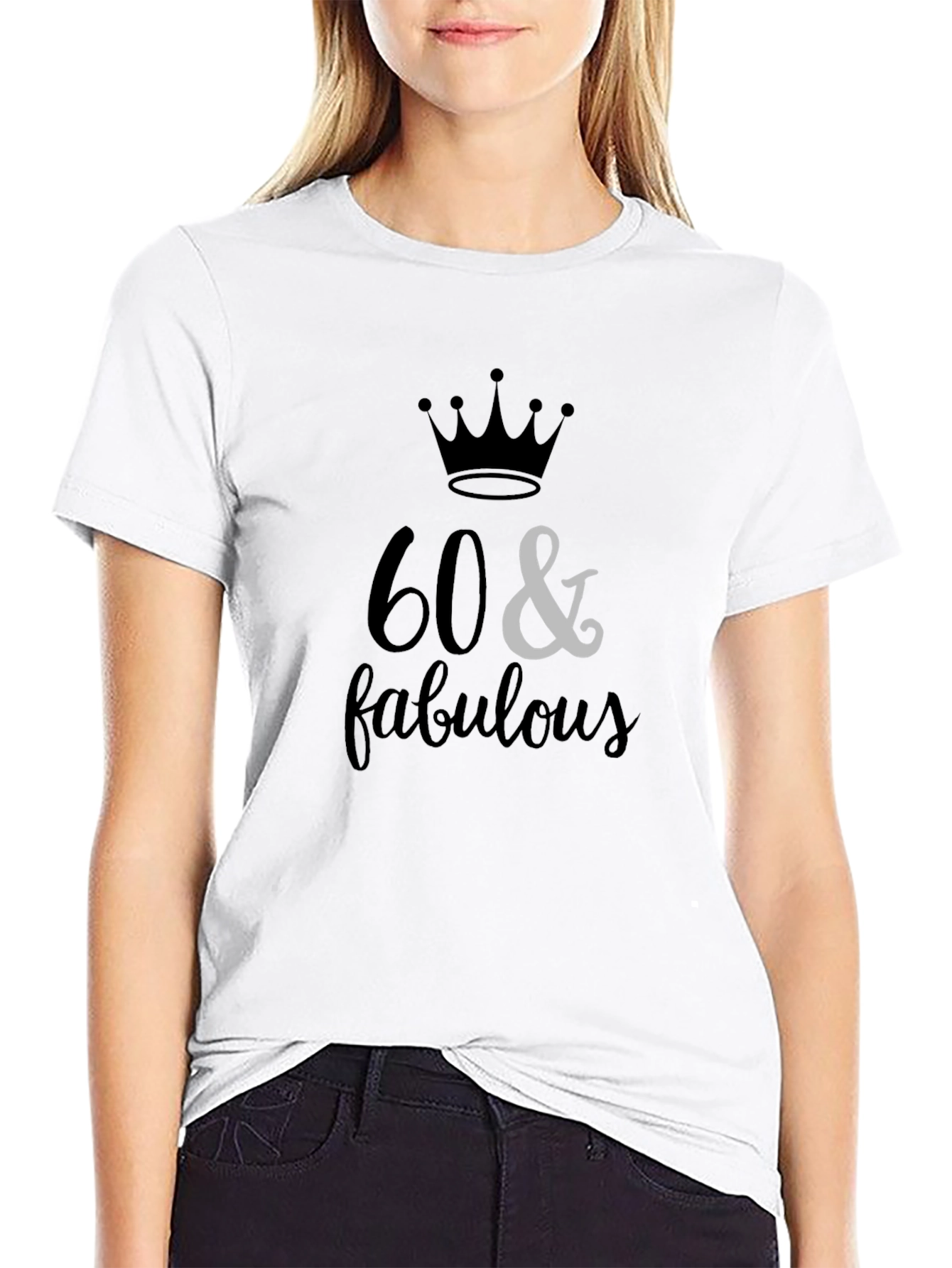 60 & Fabulous Black Graphic Tee