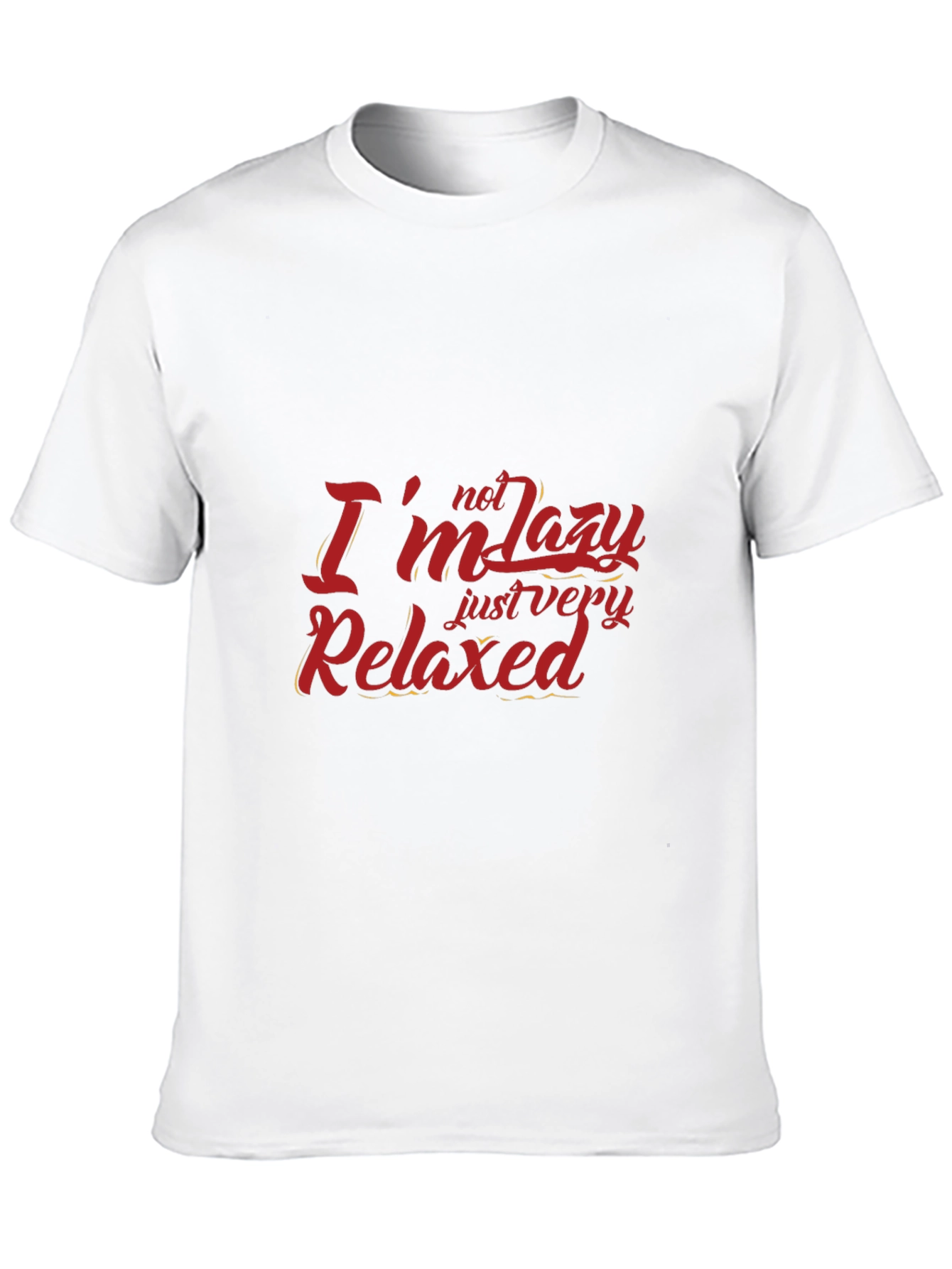 Relaxed Fit Graphic Tee - Im Not Lazy