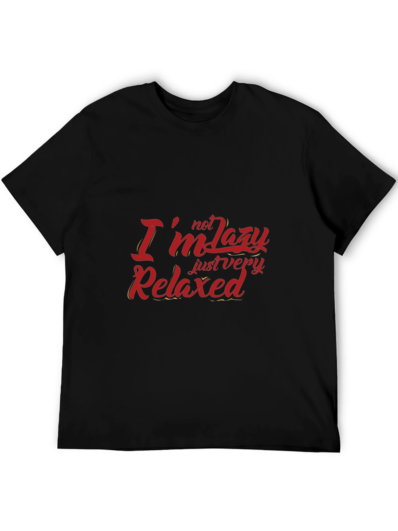 Relaxed Fit Graphic Tee - Im Not Lazy