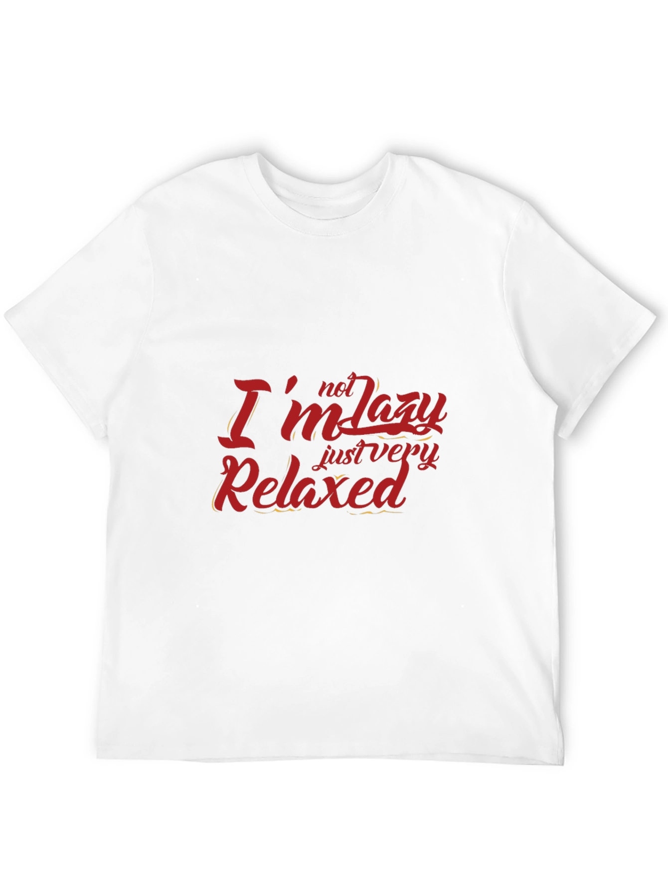 Relaxed Fit Graphic Tee - Im Not Lazy