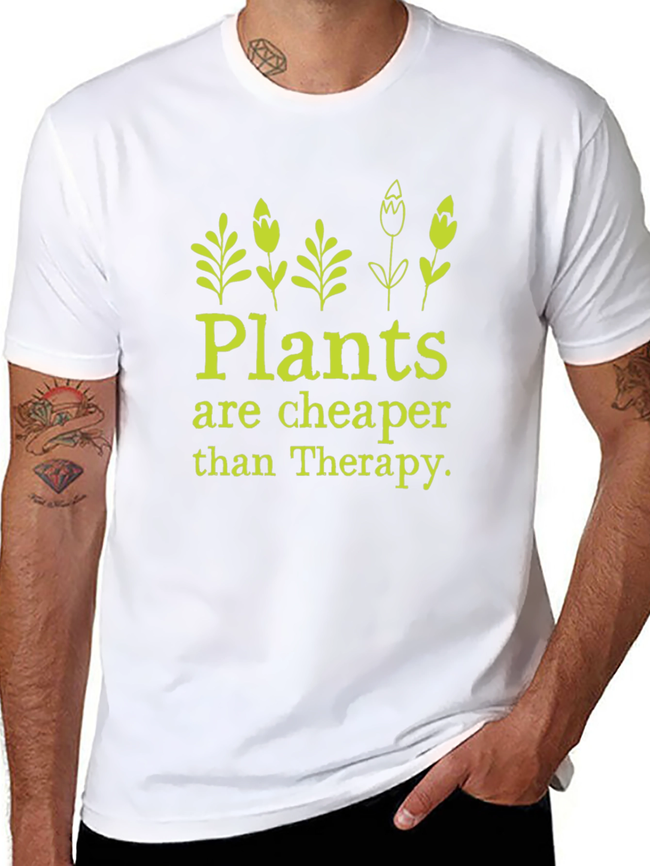 Plants Cheaper Than Therapy Graphic Tee