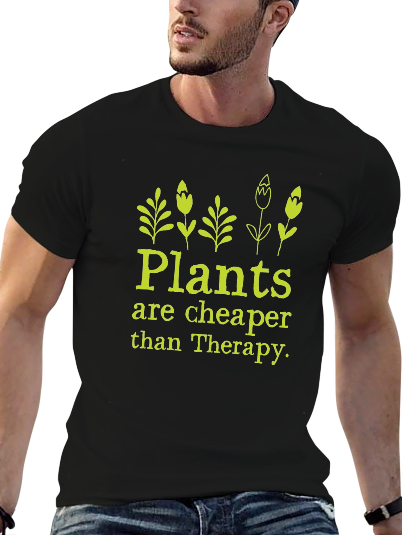 Plants Cheaper Than Therapy Graphic Tee