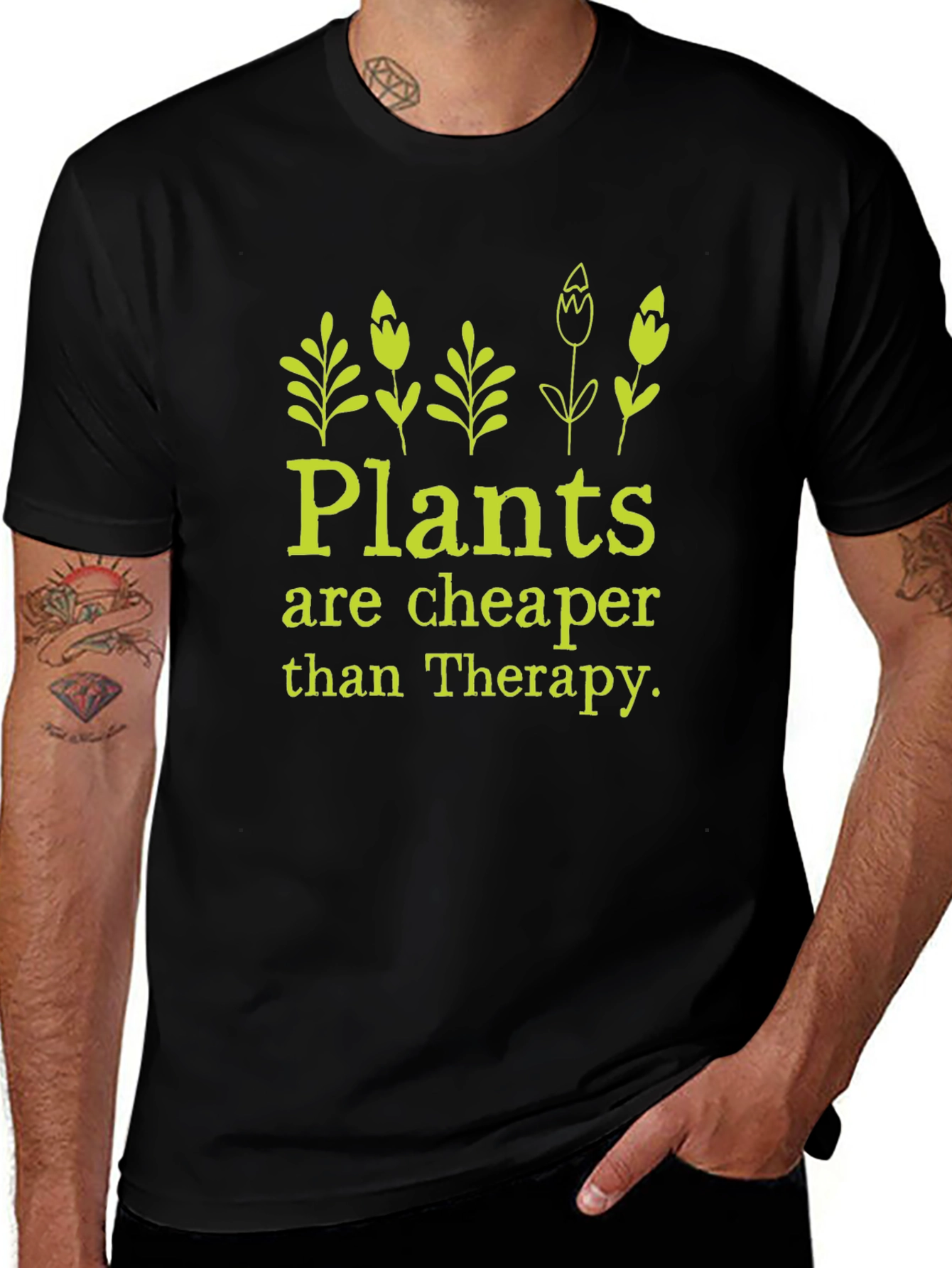 Plants Cheaper Than Therapy Graphic Tee
