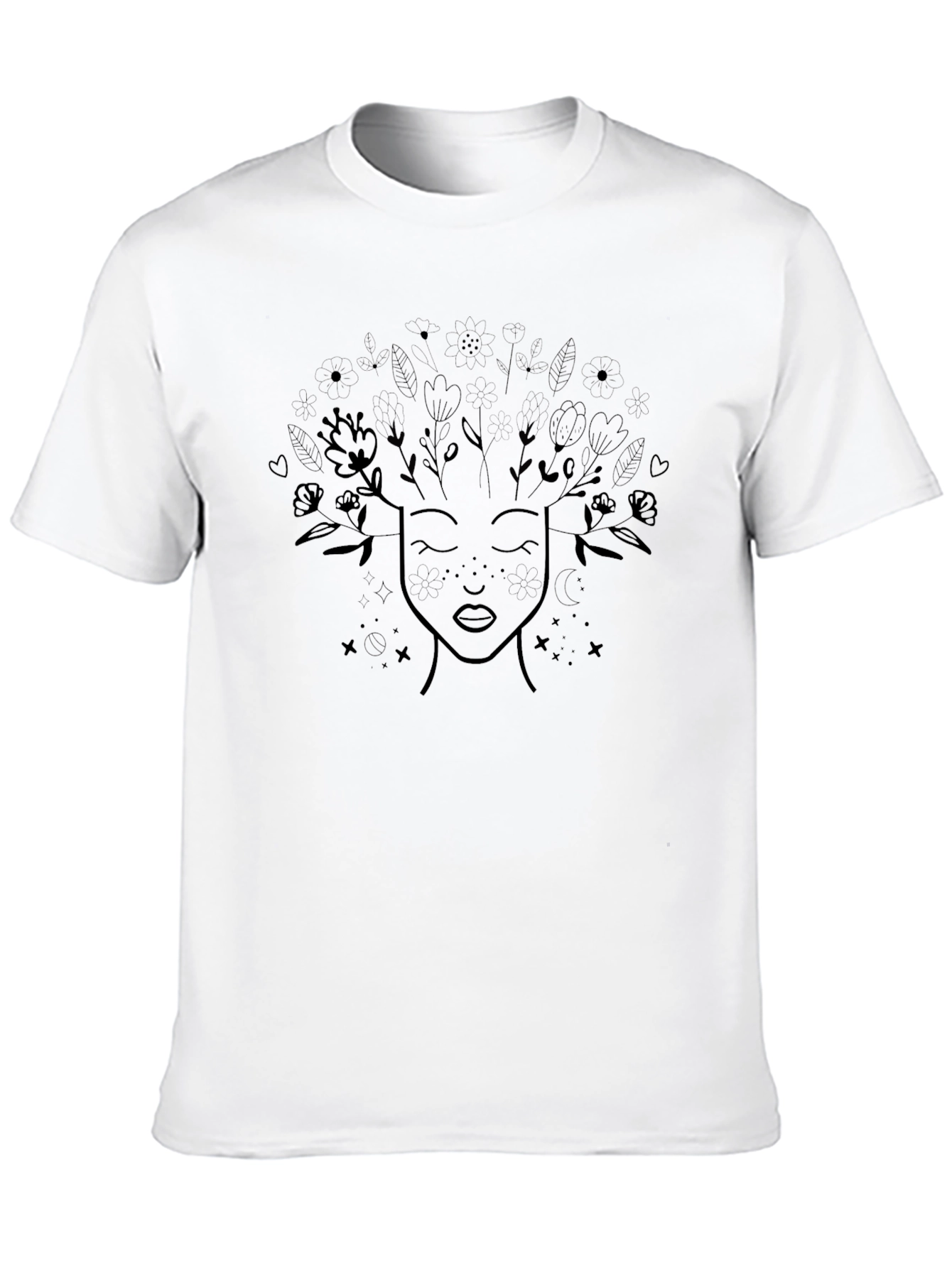 Floral Mind Graphic Tee - Black