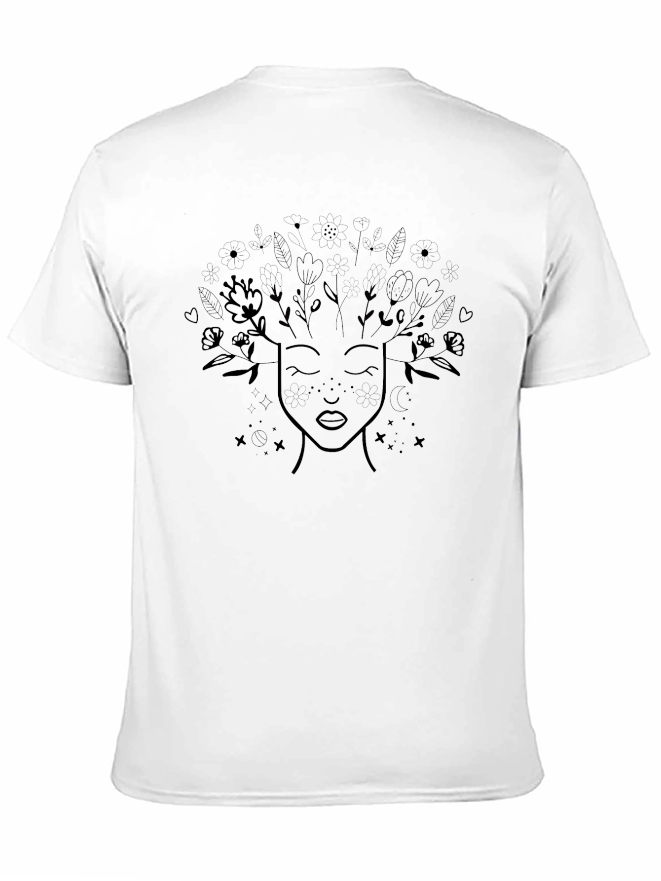 Floral Mind Graphic Tee - Black