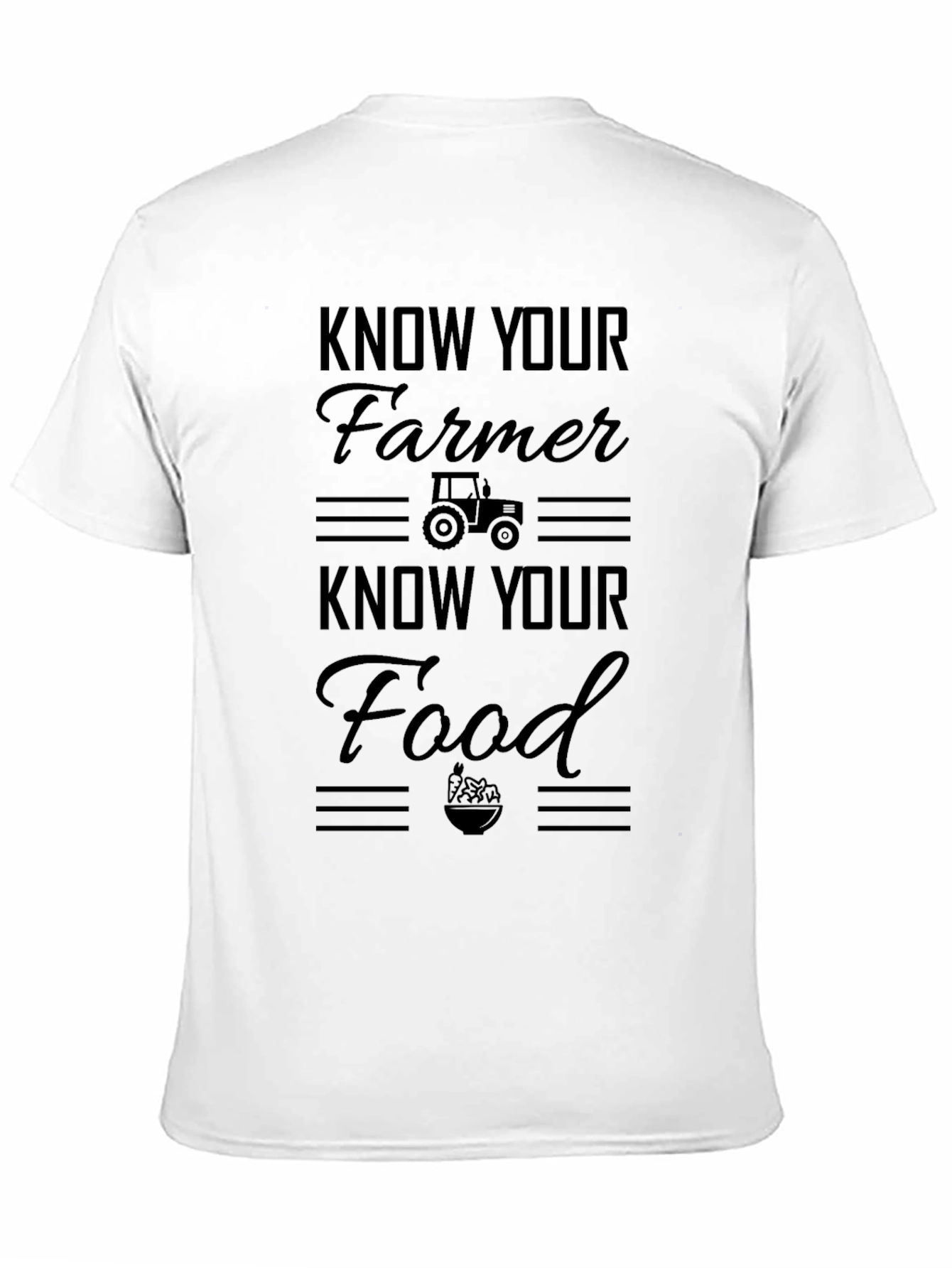 Know Your Farmer Black Graphic Tee