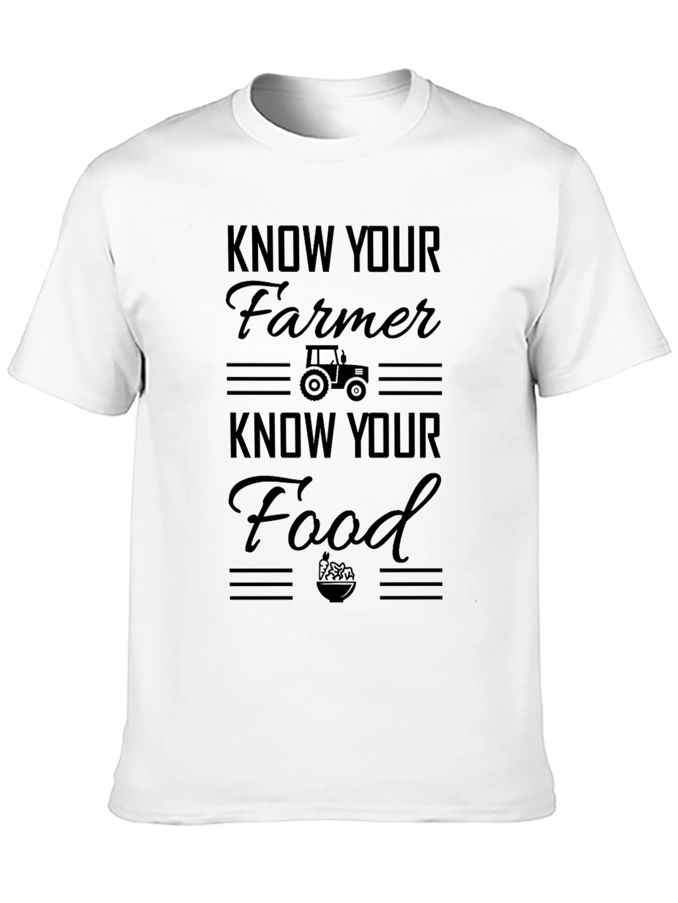 Know Your Farmer Black Graphic Tee