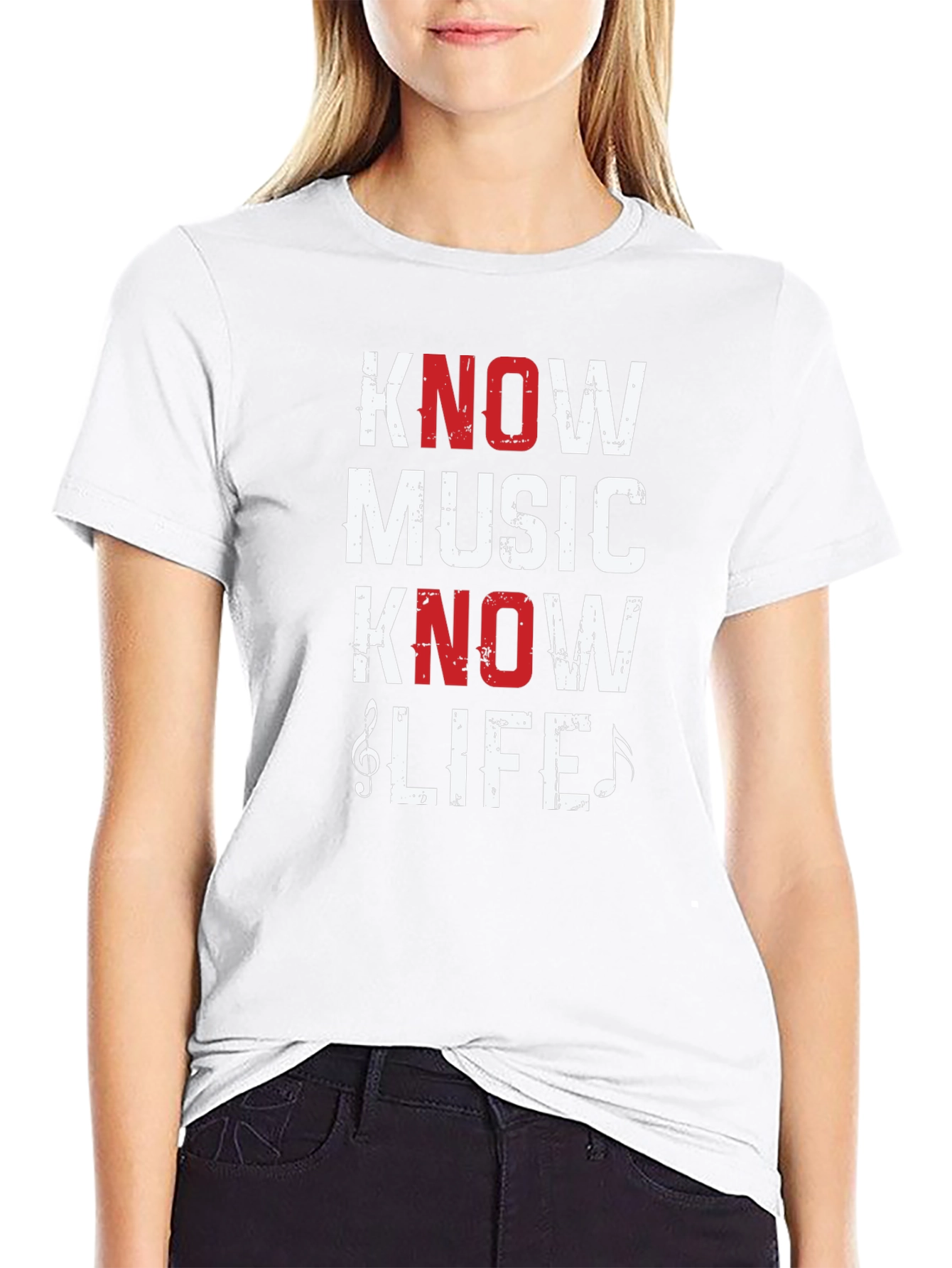 Know Music Know Life Black Graphic Tee