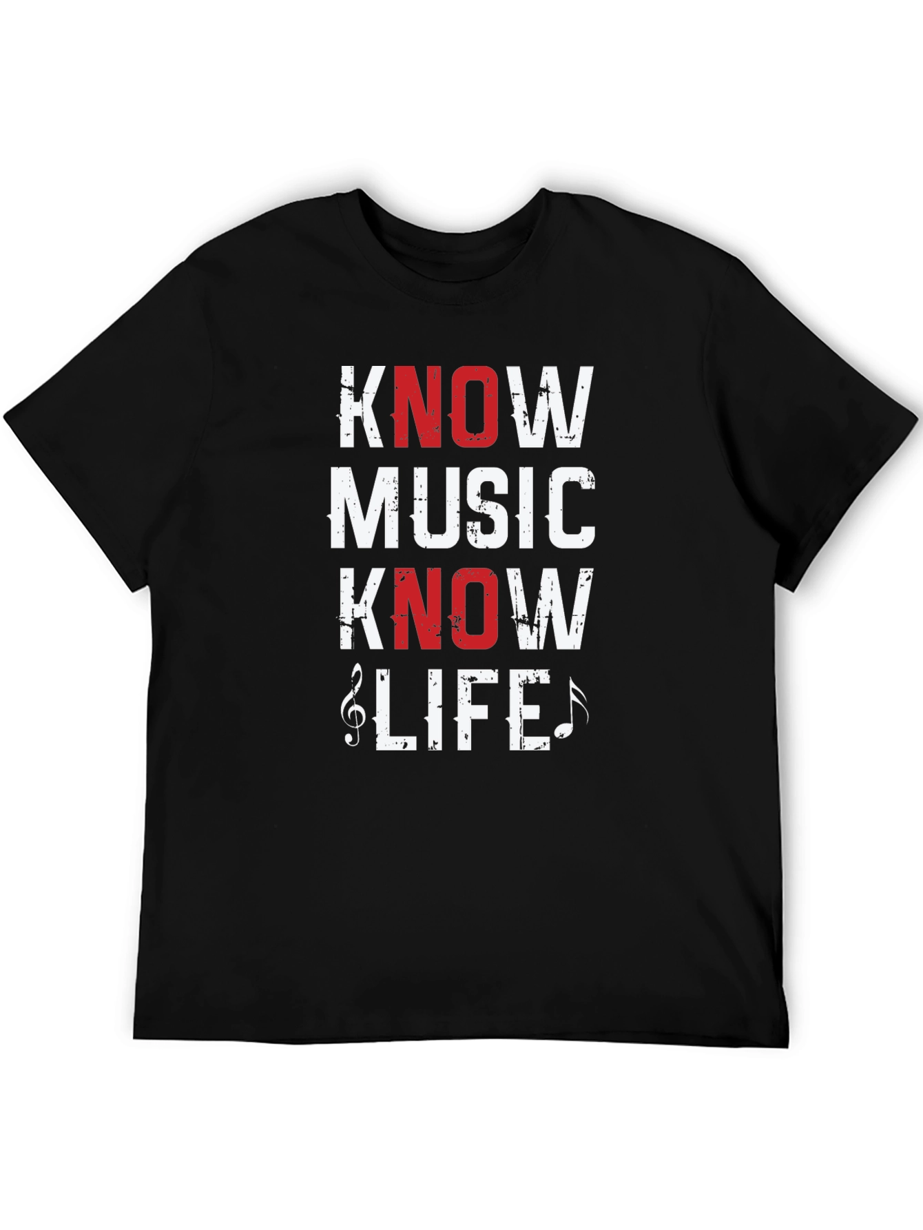 Know Music Know Life Black Graphic Tee