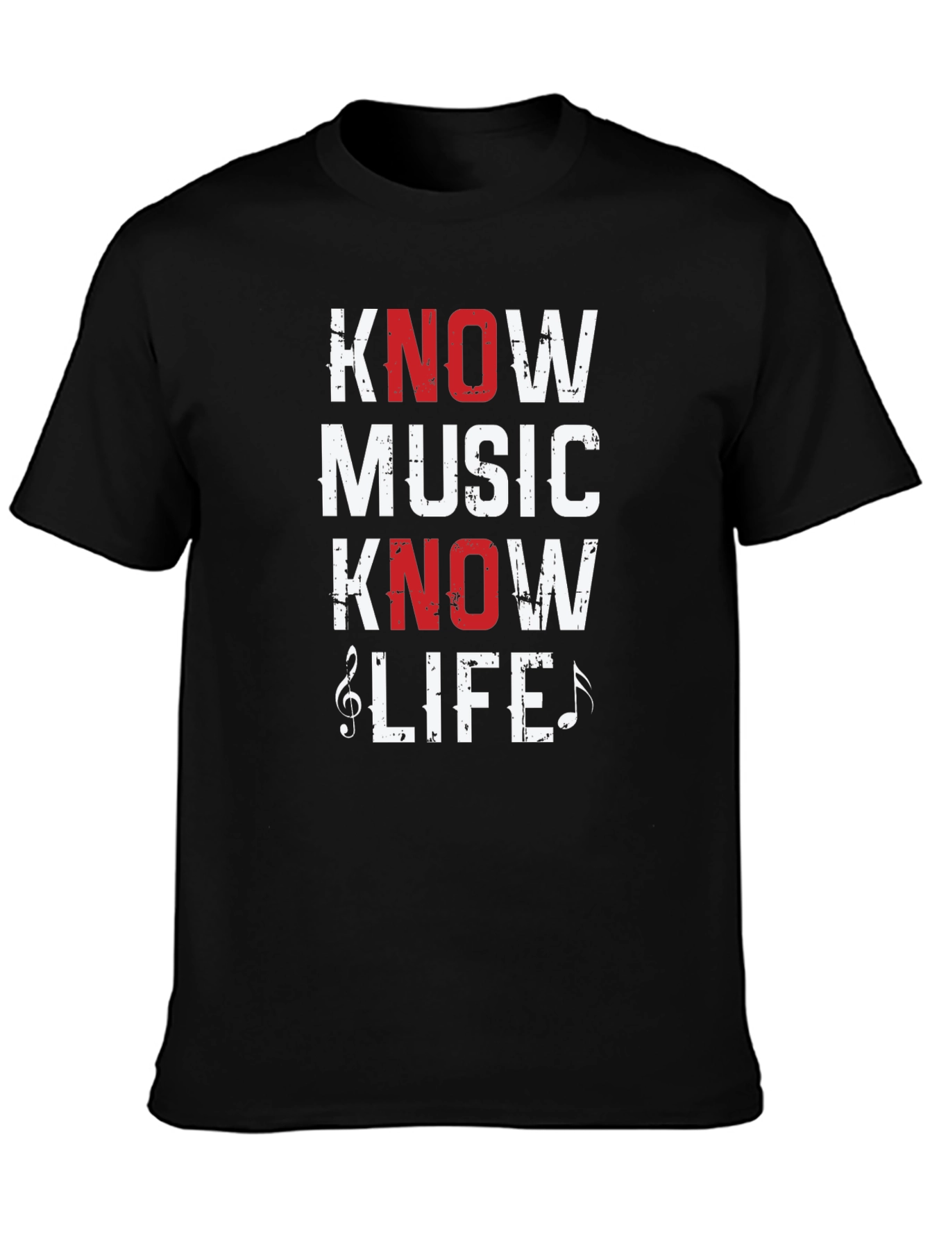 Know Music Know Life Black Graphic Tee