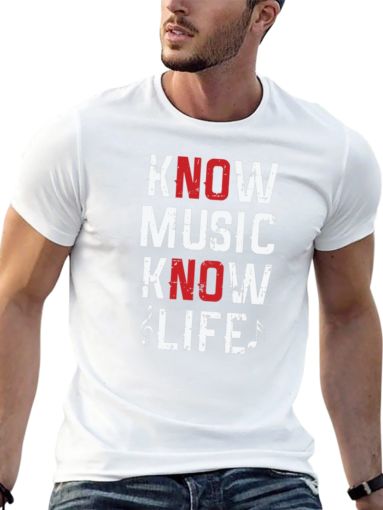 Know Music Know Life Black Graphic Tee