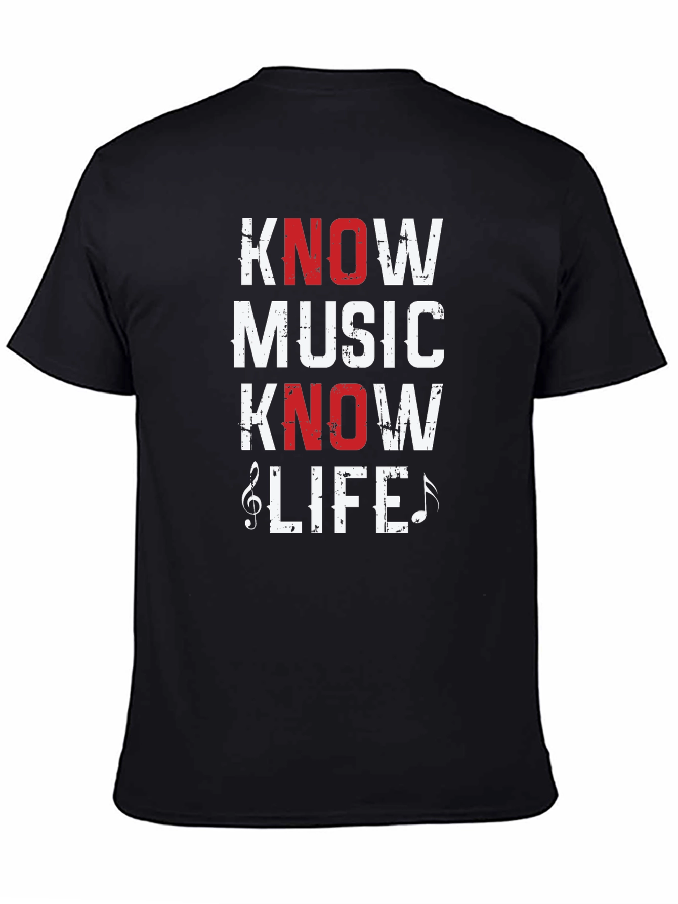 Know Music Know Life Black Graphic Tee
