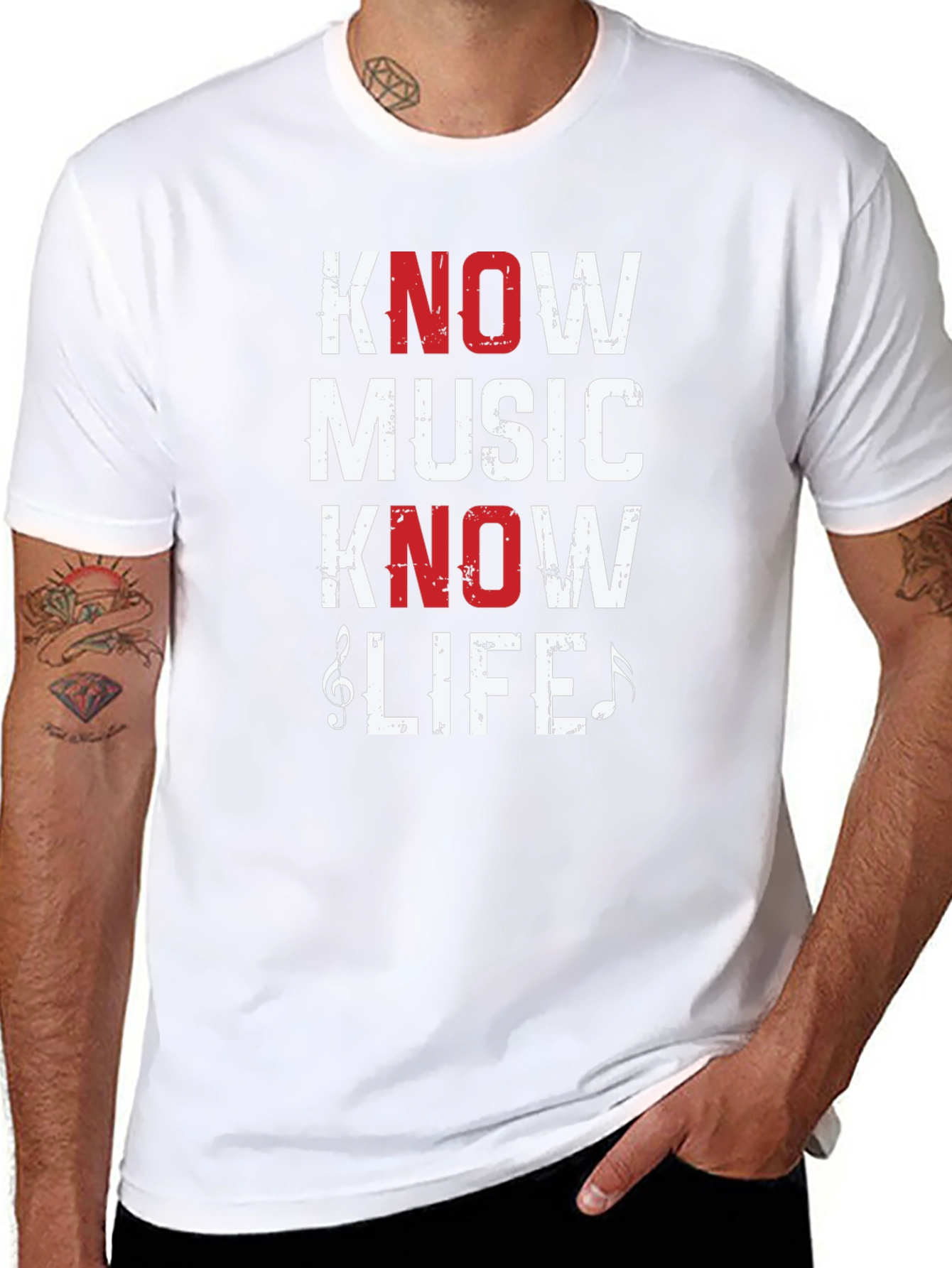Know Music Know Life Black Graphic Tee