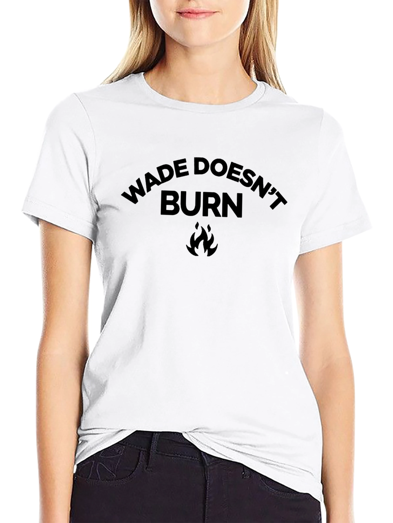 Wade Doesnt Burn Graphic T-Shirt - Black