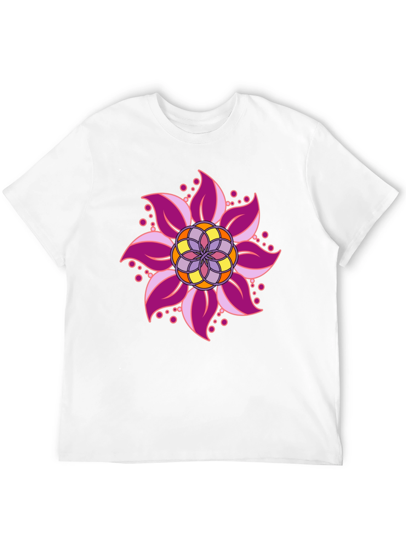 Floral Mandala Graphic Black T-Shirt