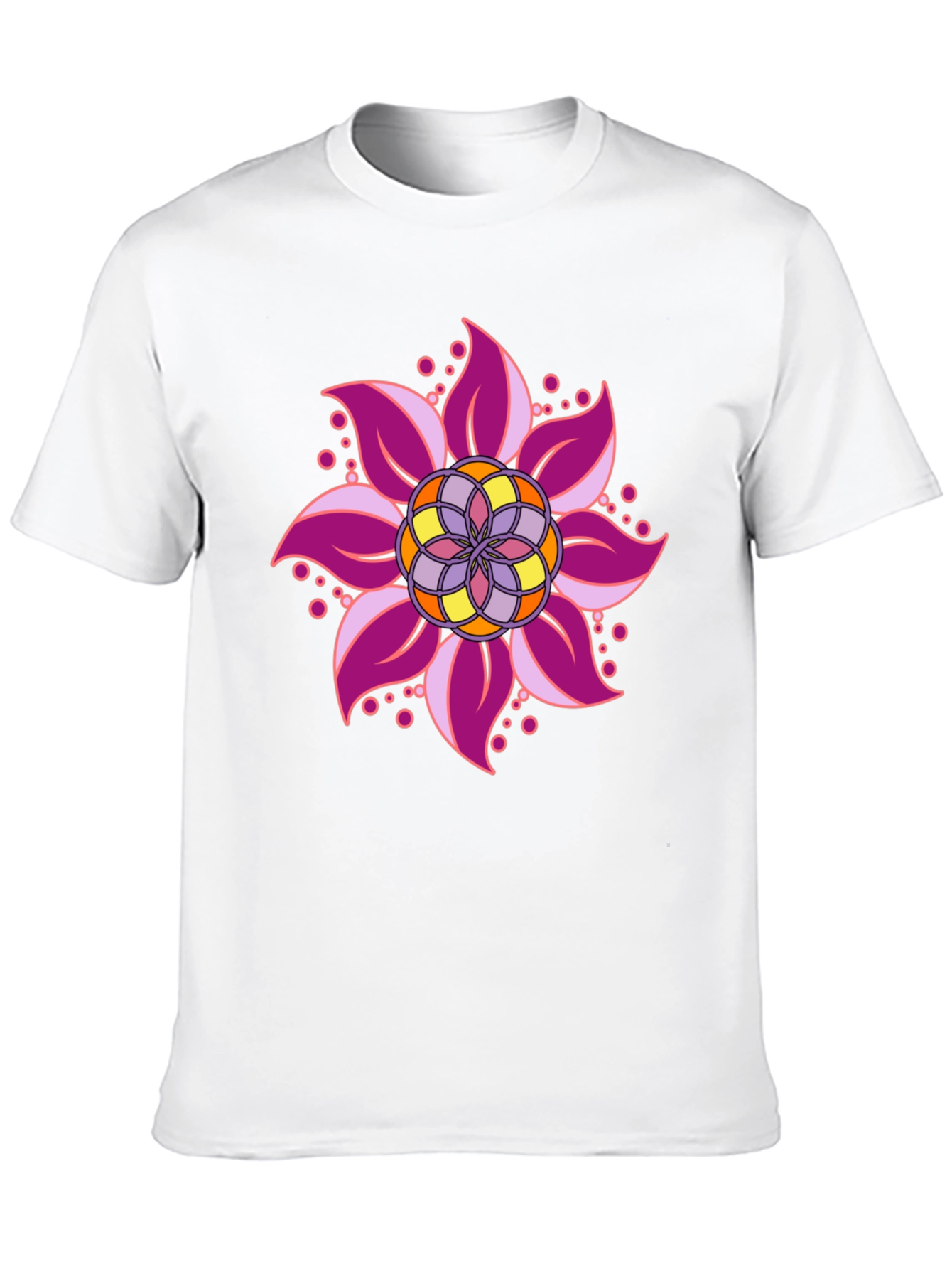 Floral Mandala Graphic Black T-Shirt
