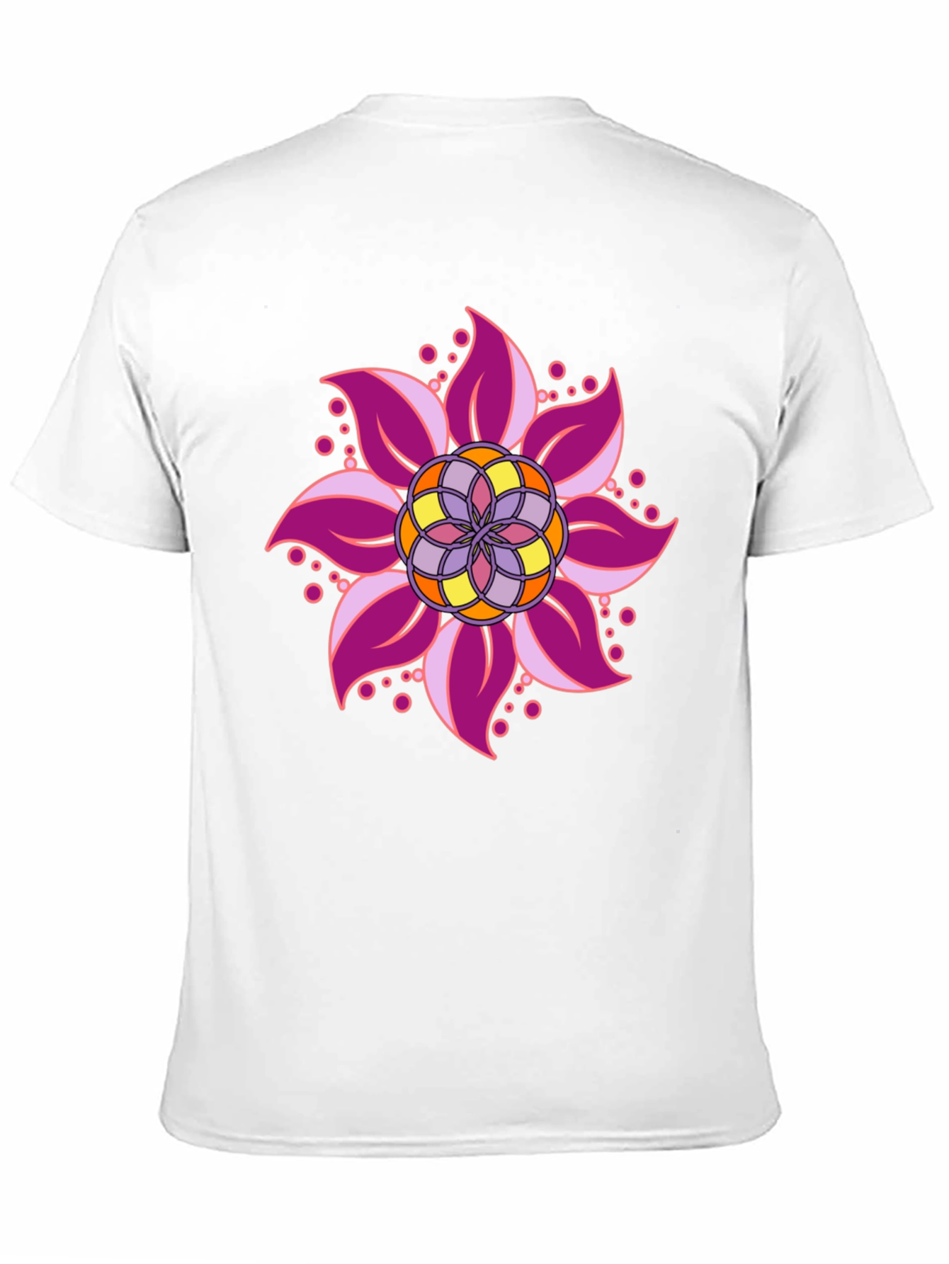 Floral Mandala Graphic Black T-Shirt