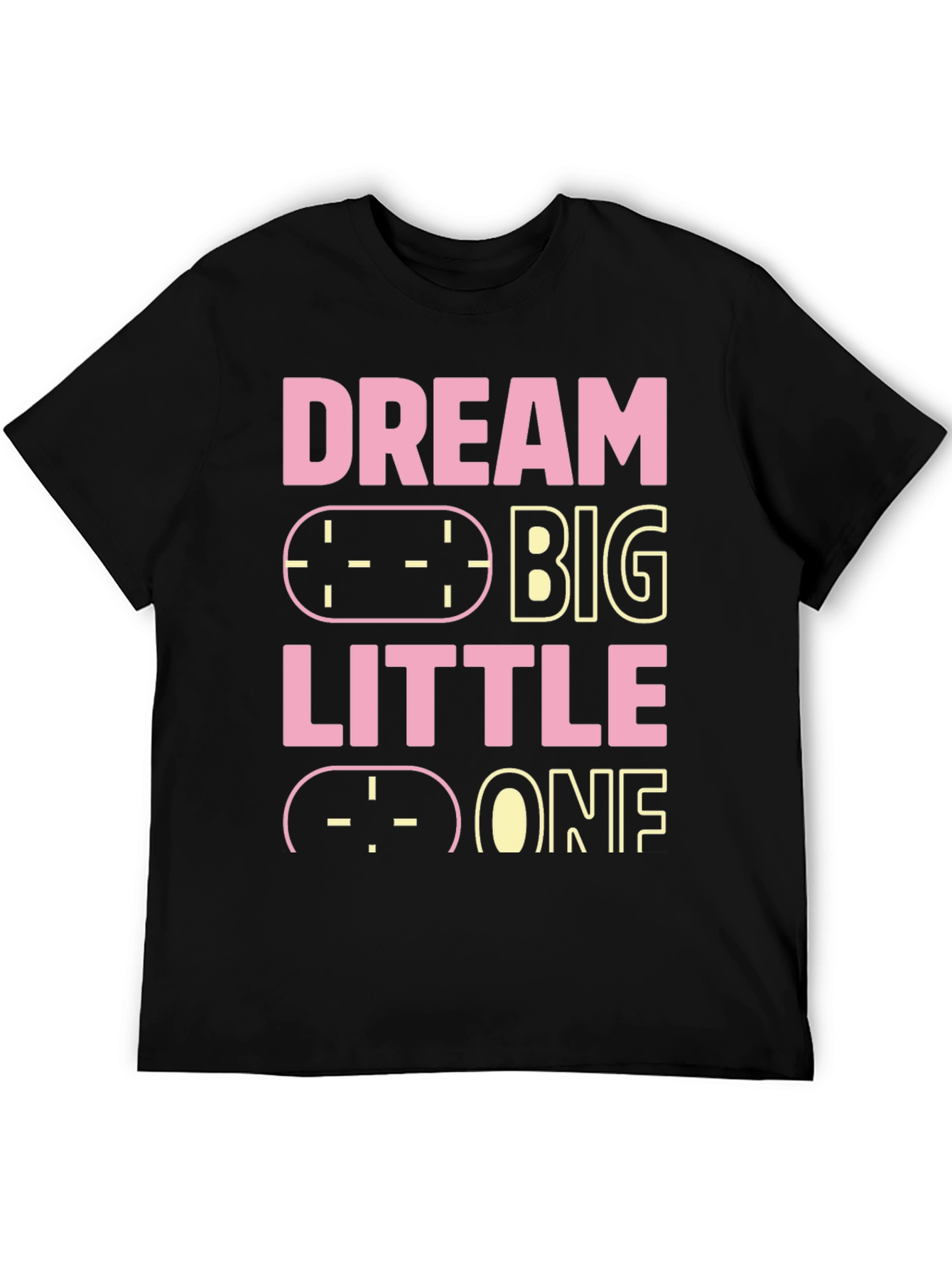 Dream Big Little One Black Graphic Tee