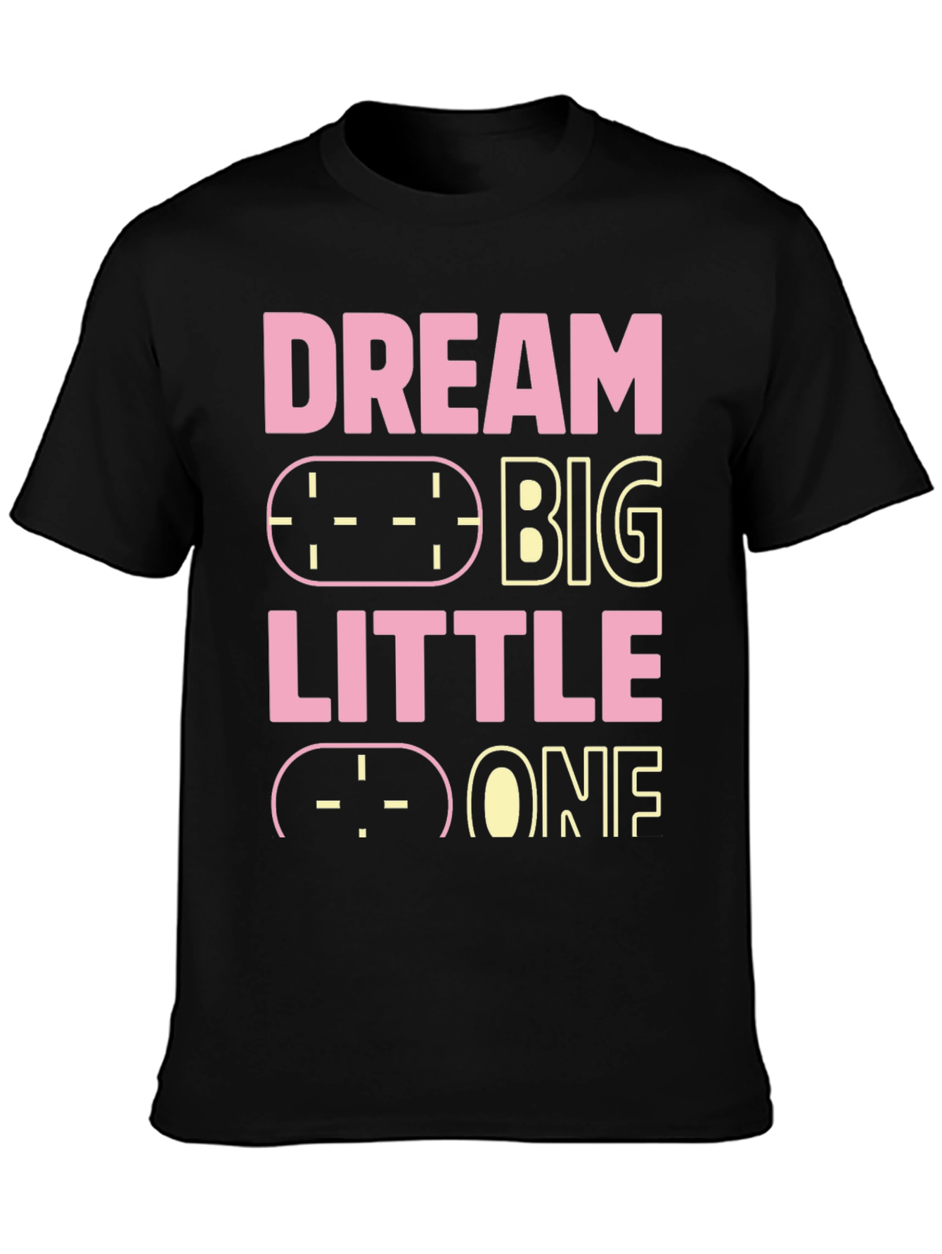 Dream Big Little One Black Graphic Tee