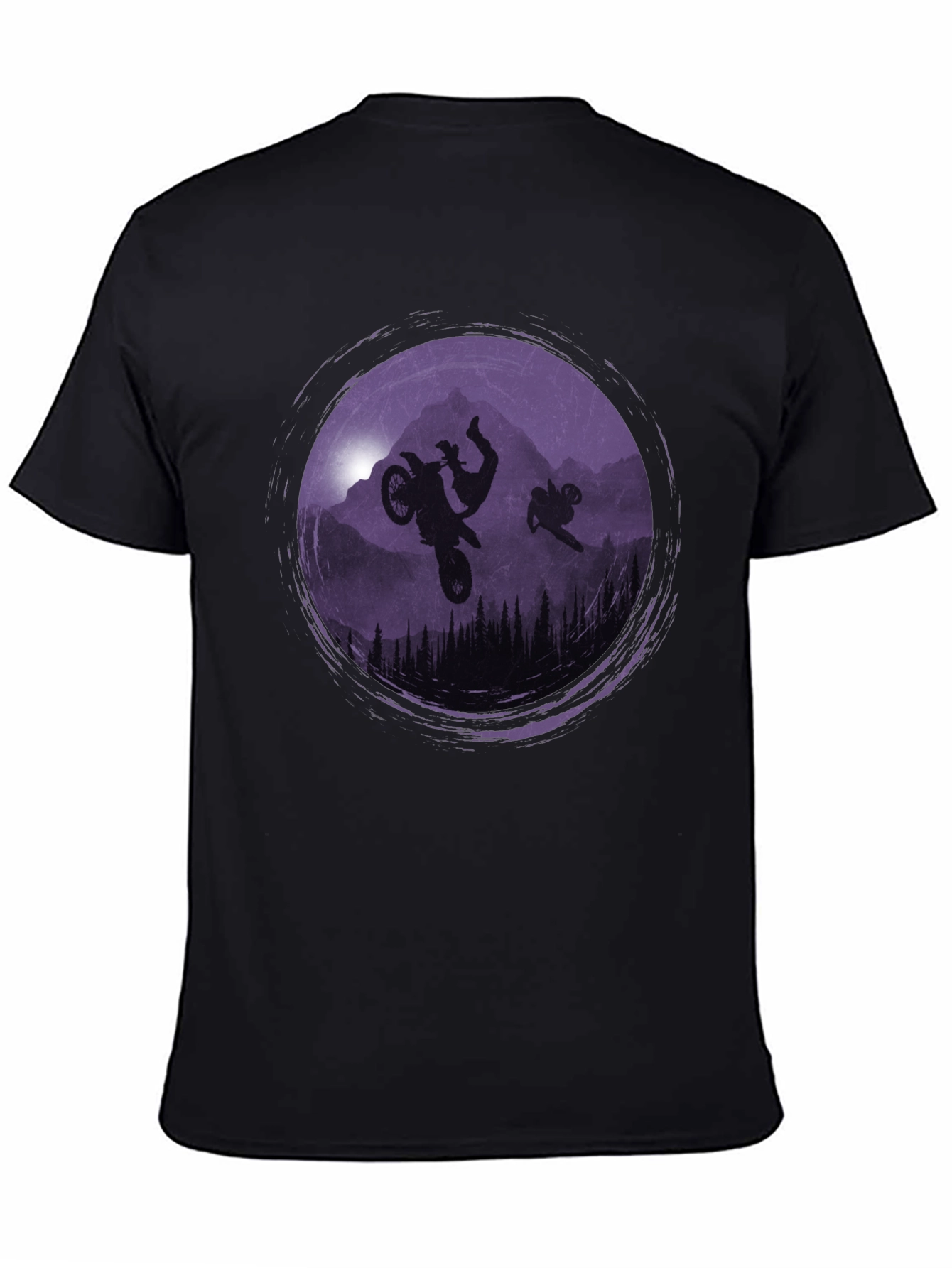 Motorcycle Mountain Silhouette T-Shirt