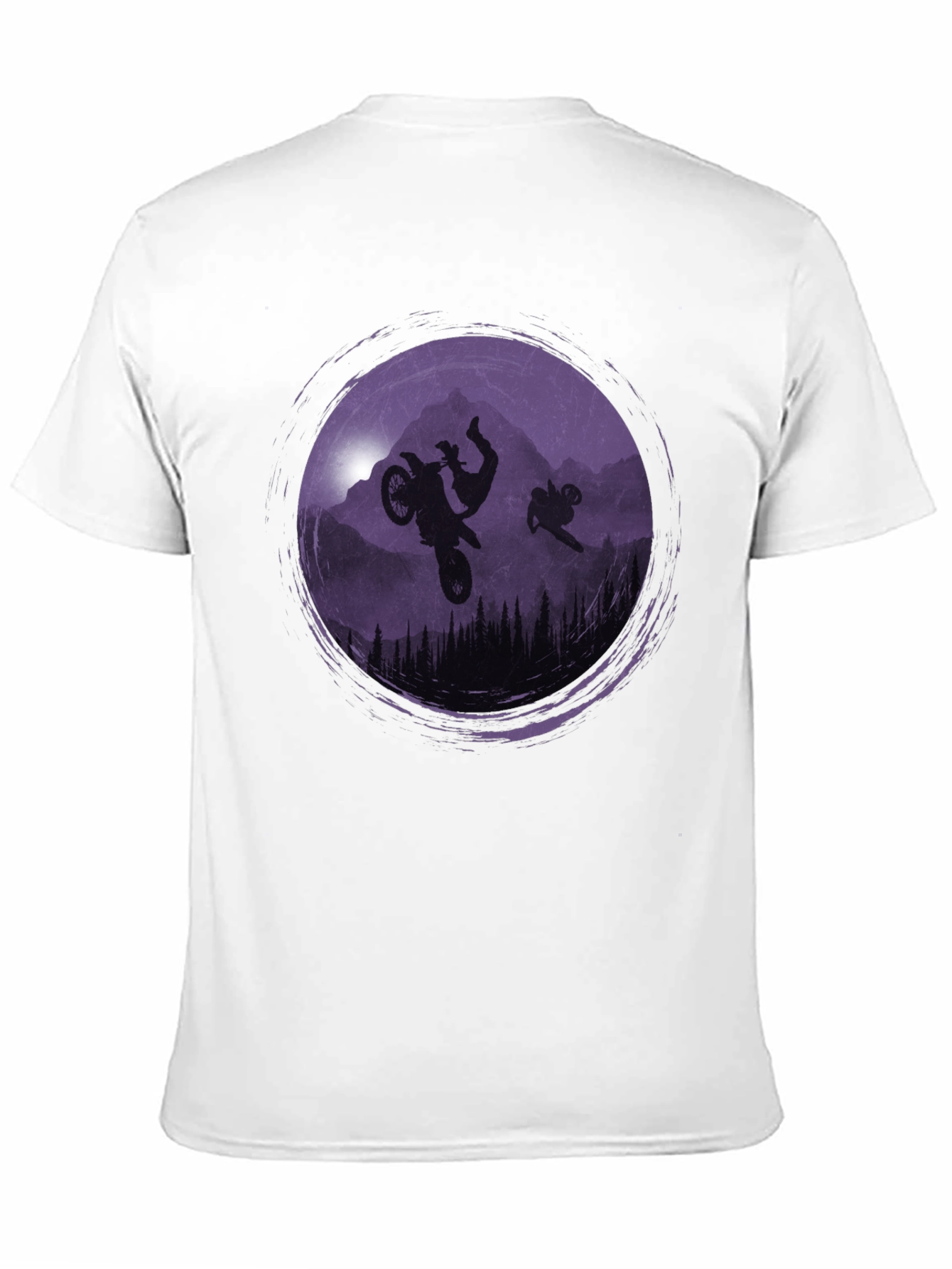 Motorcycle Mountain Silhouette T-Shirt