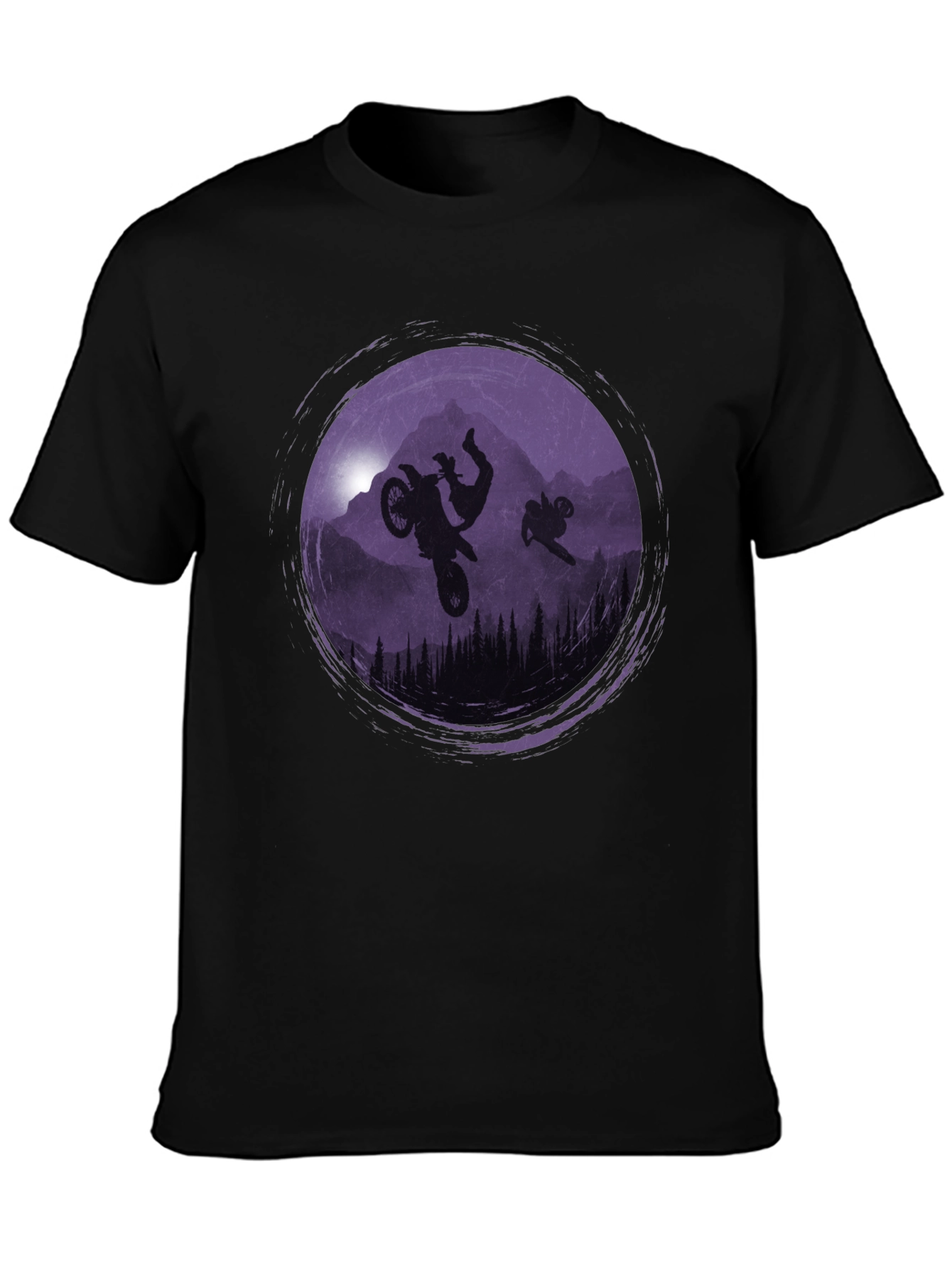 Motorcycle Mountain Silhouette T-Shirt