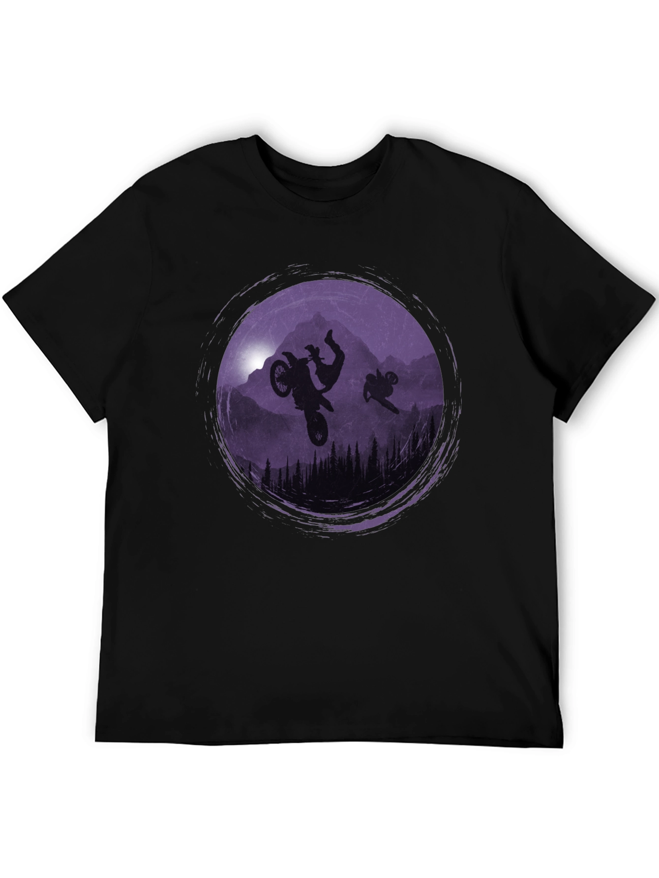Motorcycle Mountain Silhouette T-Shirt