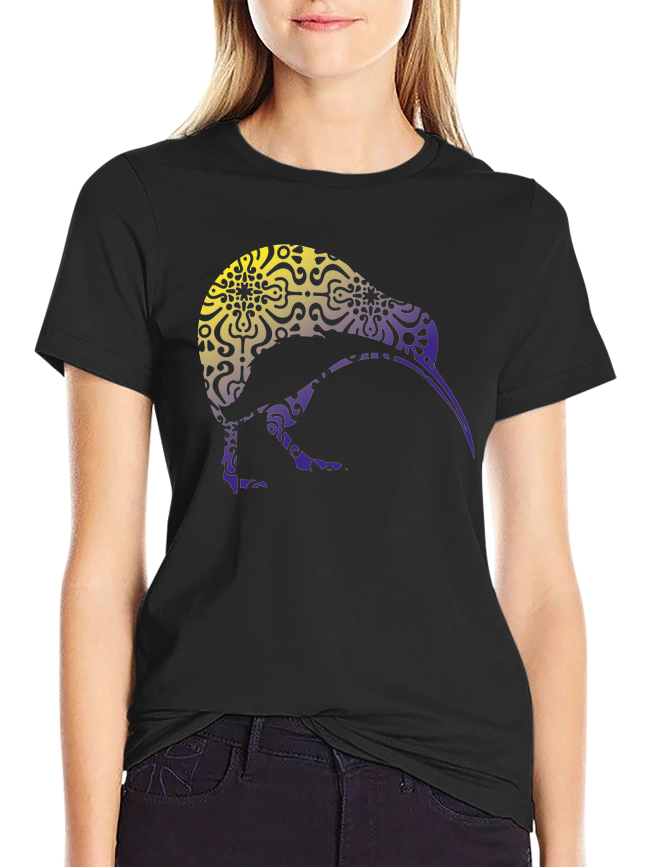 Kiwi Bird Graphic Tee - Stylish Mens Black T-Shirt
