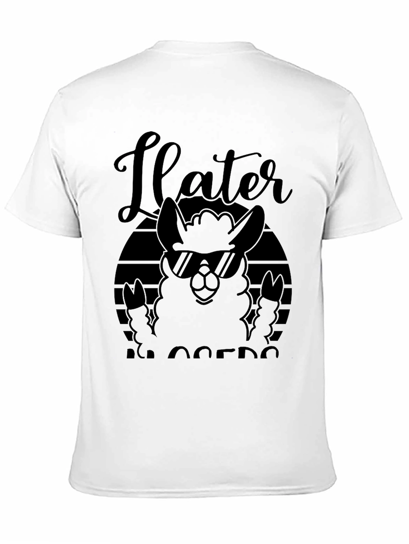 Ilater Llama Cool Dude Black T-Shirt
