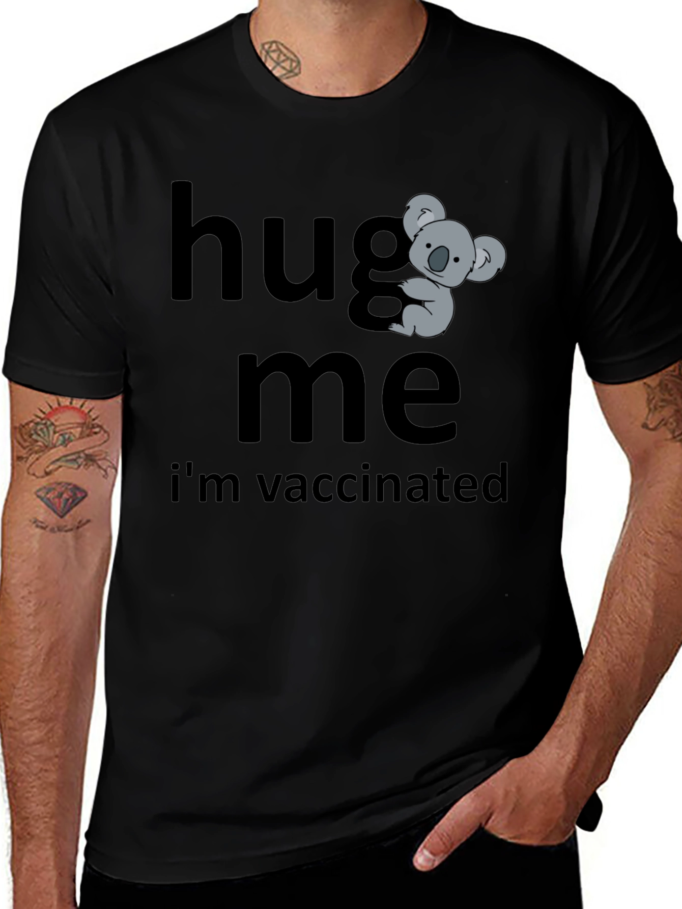 Hug Me Im Vaccinated Koala Bear T-Shirt