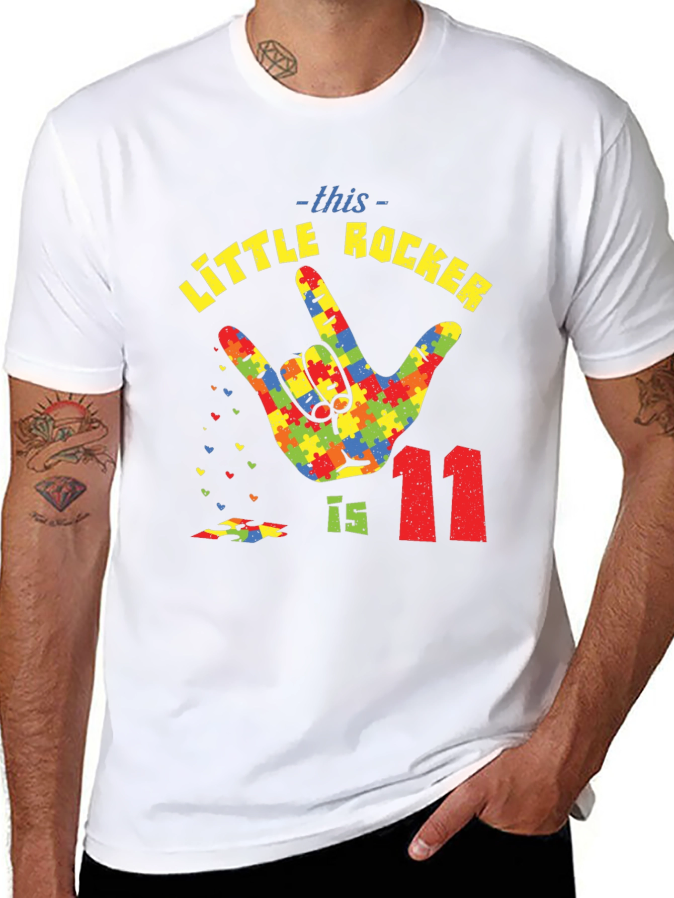 Autism Awareness Little Rocker T-Shirt - Birthday Tee