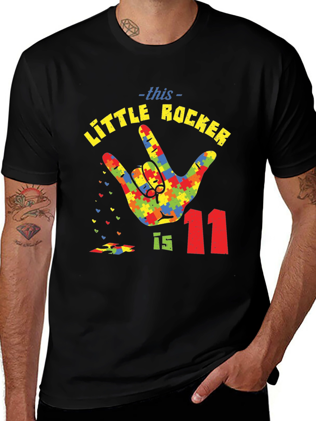 Autism Awareness Little Rocker T-Shirt - Birthday Tee