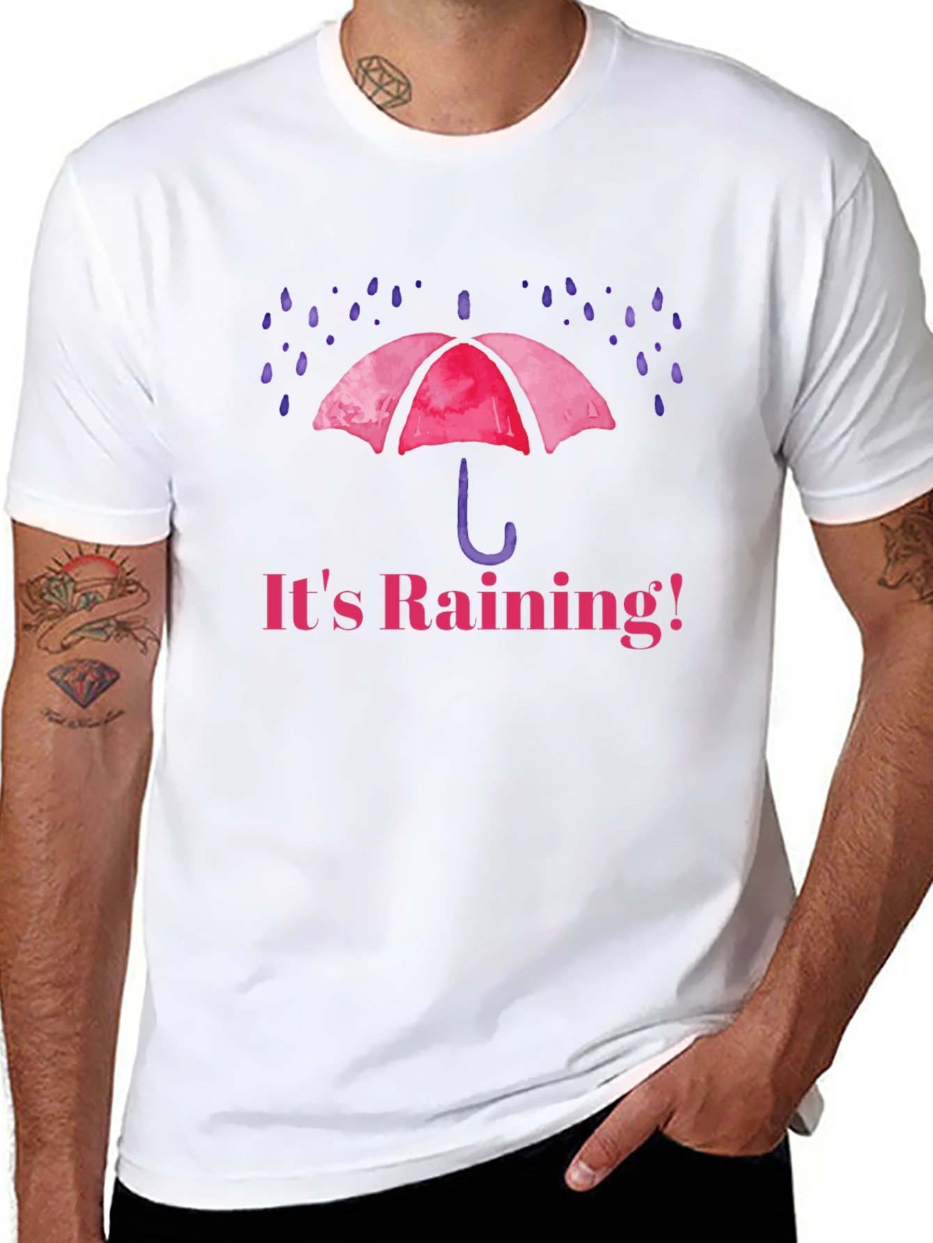 Its Raining! Graphic T-Shirt - Black