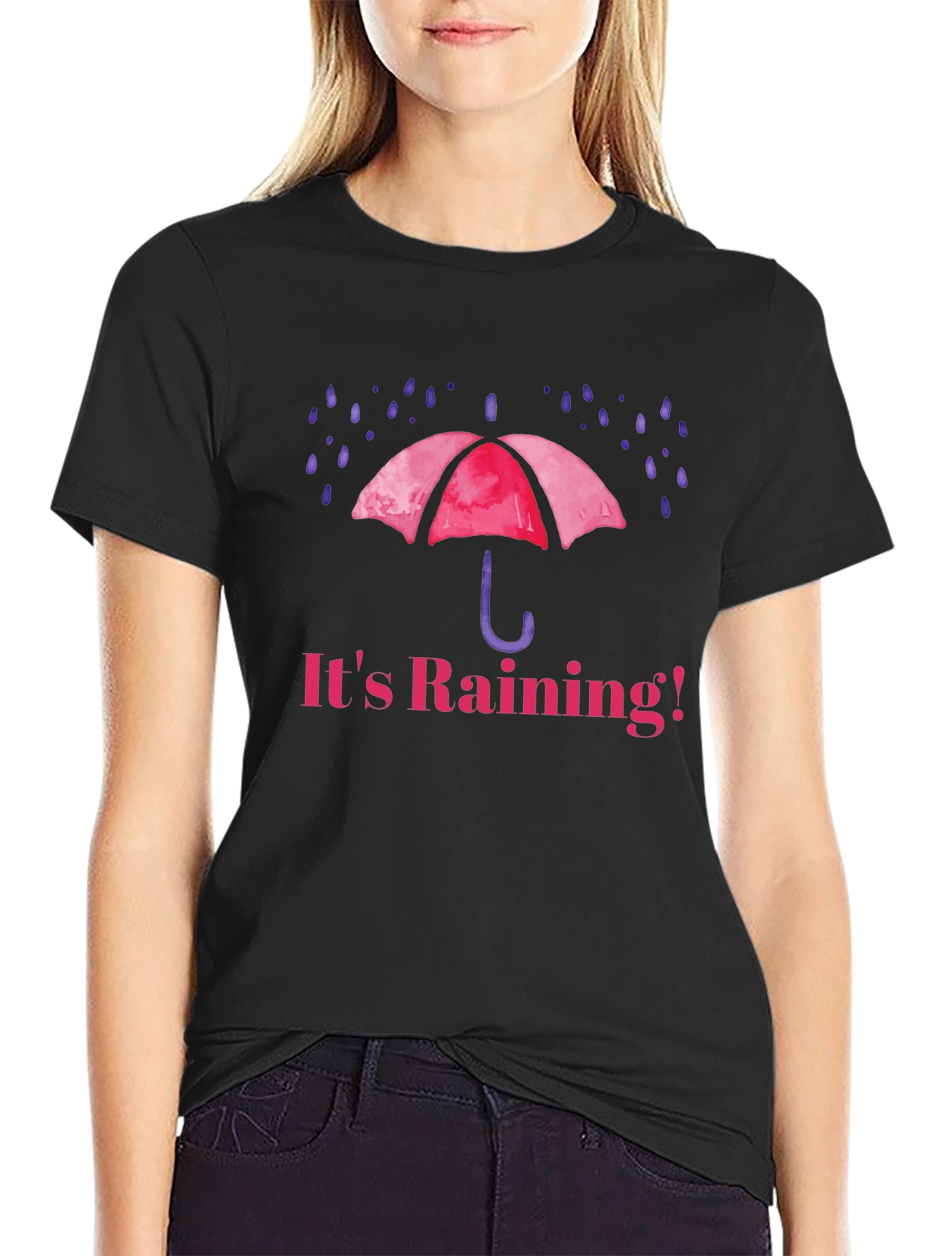 Its Raining! Graphic T-Shirt - Black