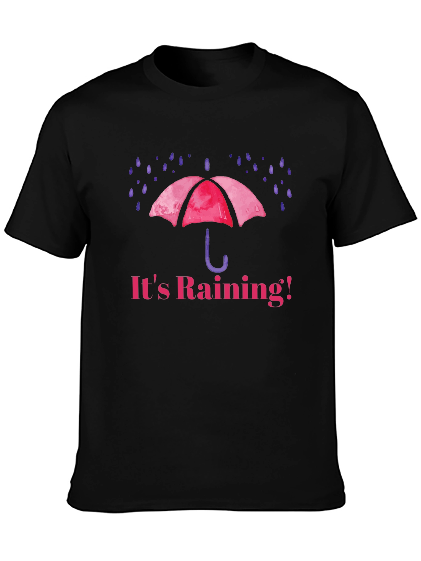 Its Raining! Graphic T-Shirt - Black