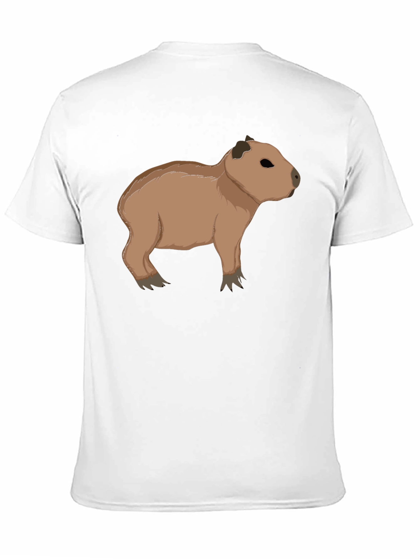 Capybara Graphic Tee - Black Cotton T-Shirt