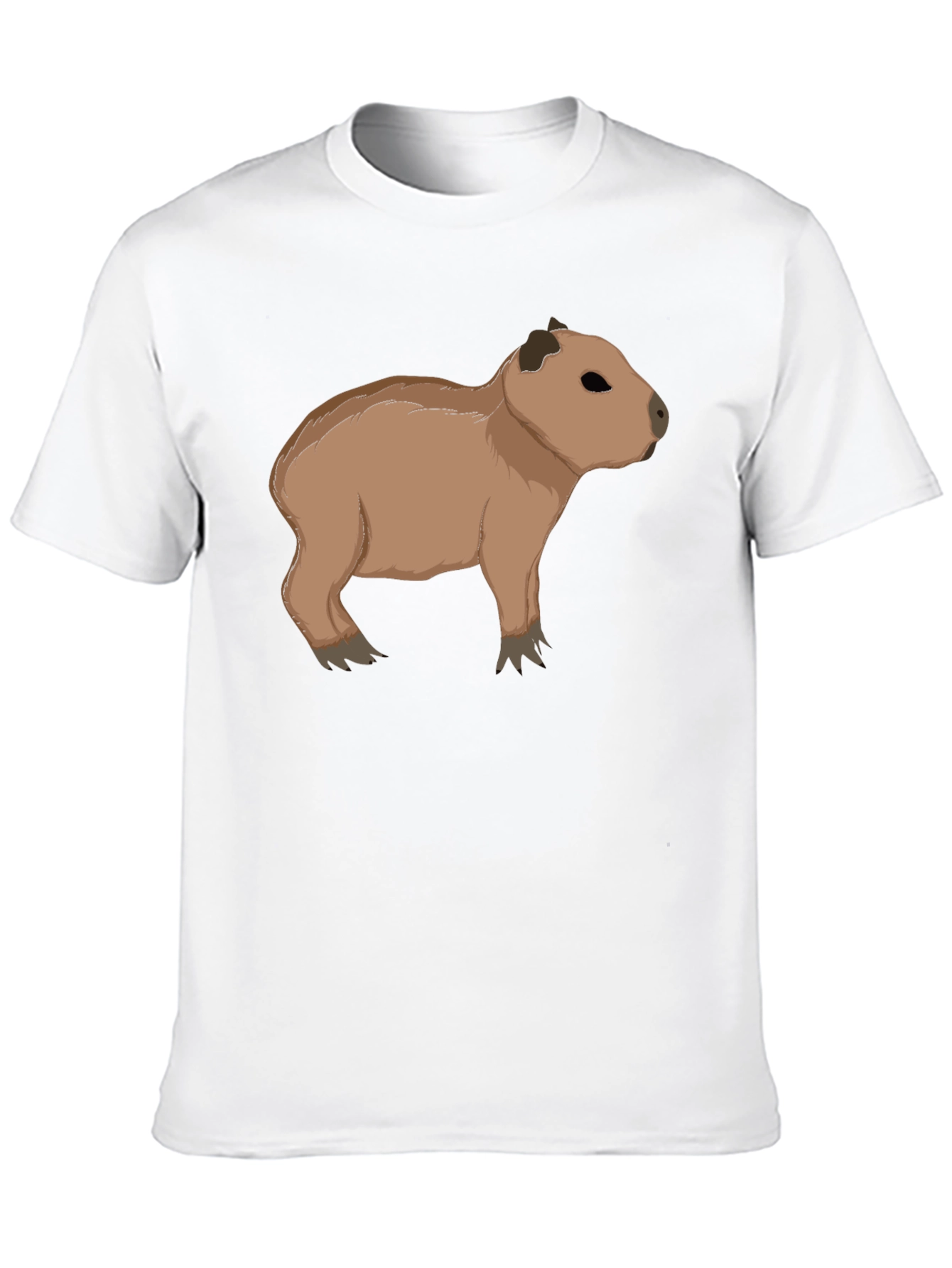 Capybara Graphic Tee - Black Cotton T-Shirt
