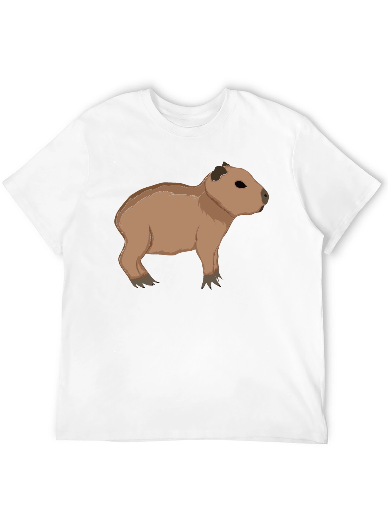 Capybara Graphic Tee - Black Cotton T-Shirt