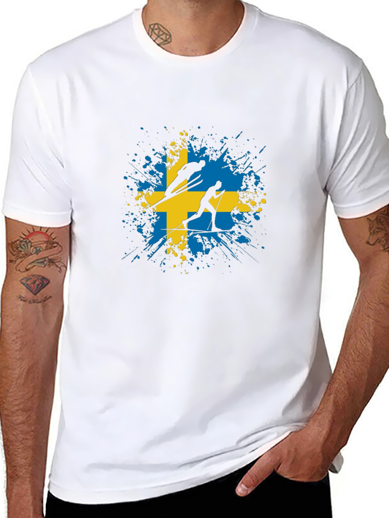 Sweden Skiing T-Shirt