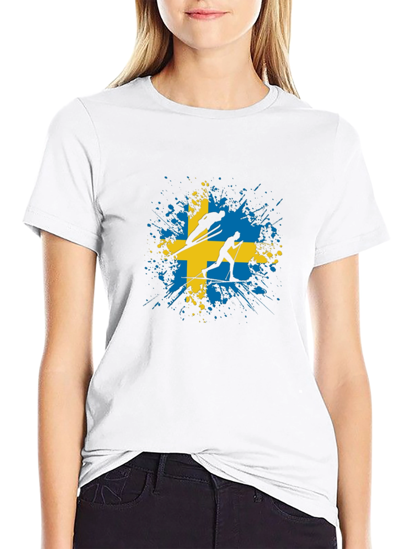 Sweden Skiing T-Shirt
