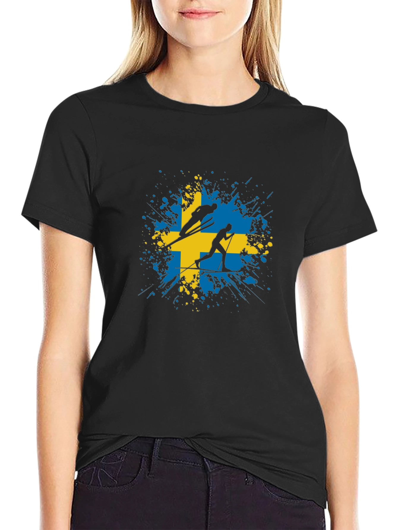 Sweden Skiing T-Shirt