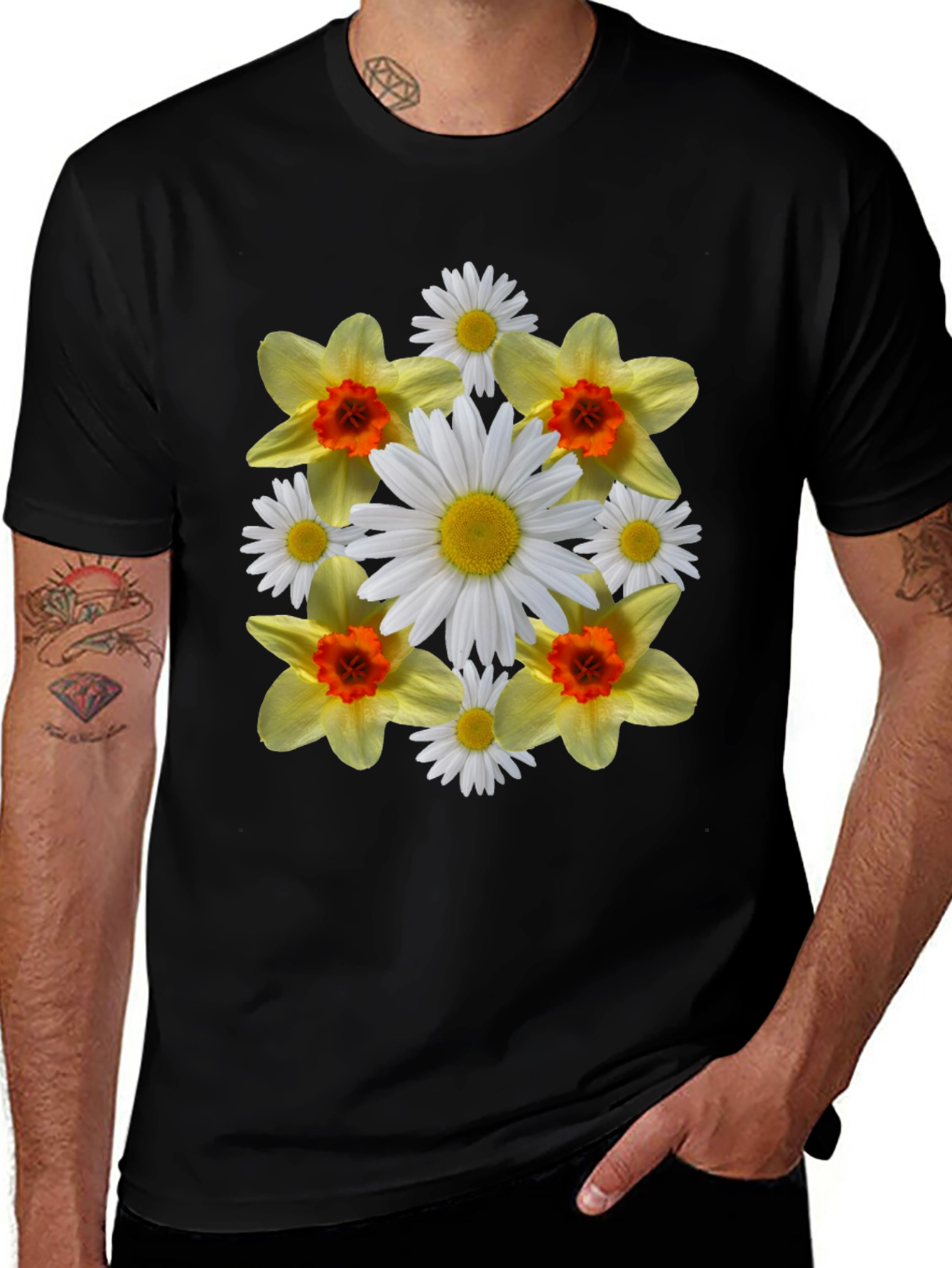 Floral Print T-Shirt - Daisy & Daffodil