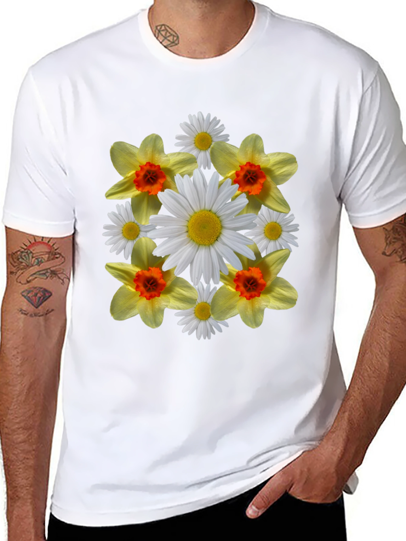 Floral Print T-Shirt - Daisy & Daffodil