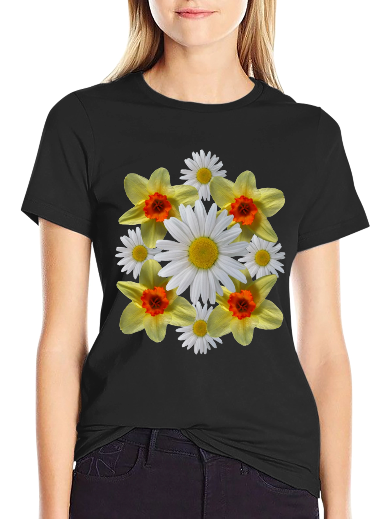 Floral Print T-Shirt - Daisy & Daffodil