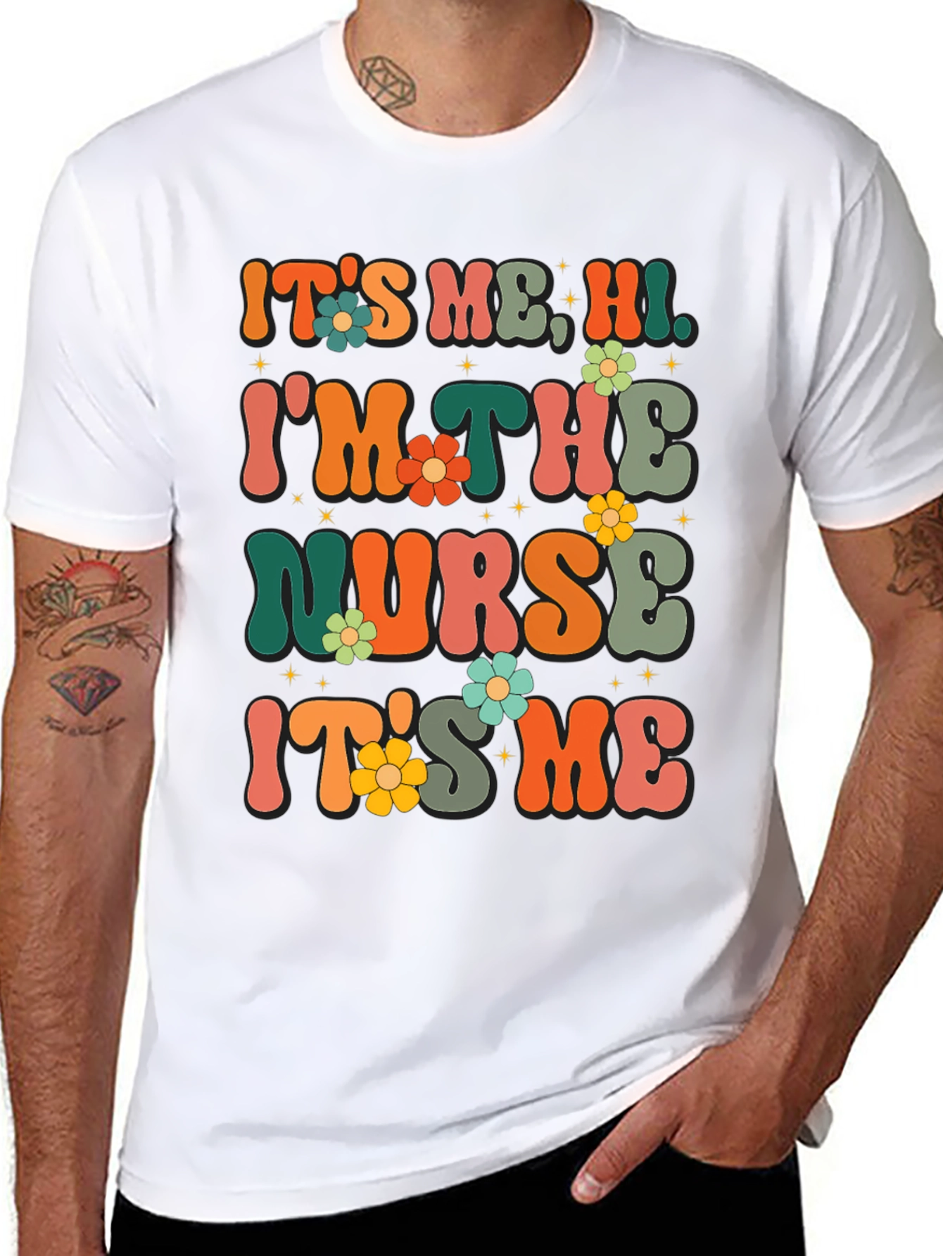 Retro Nurse T-Shirt - Its Me Hi!