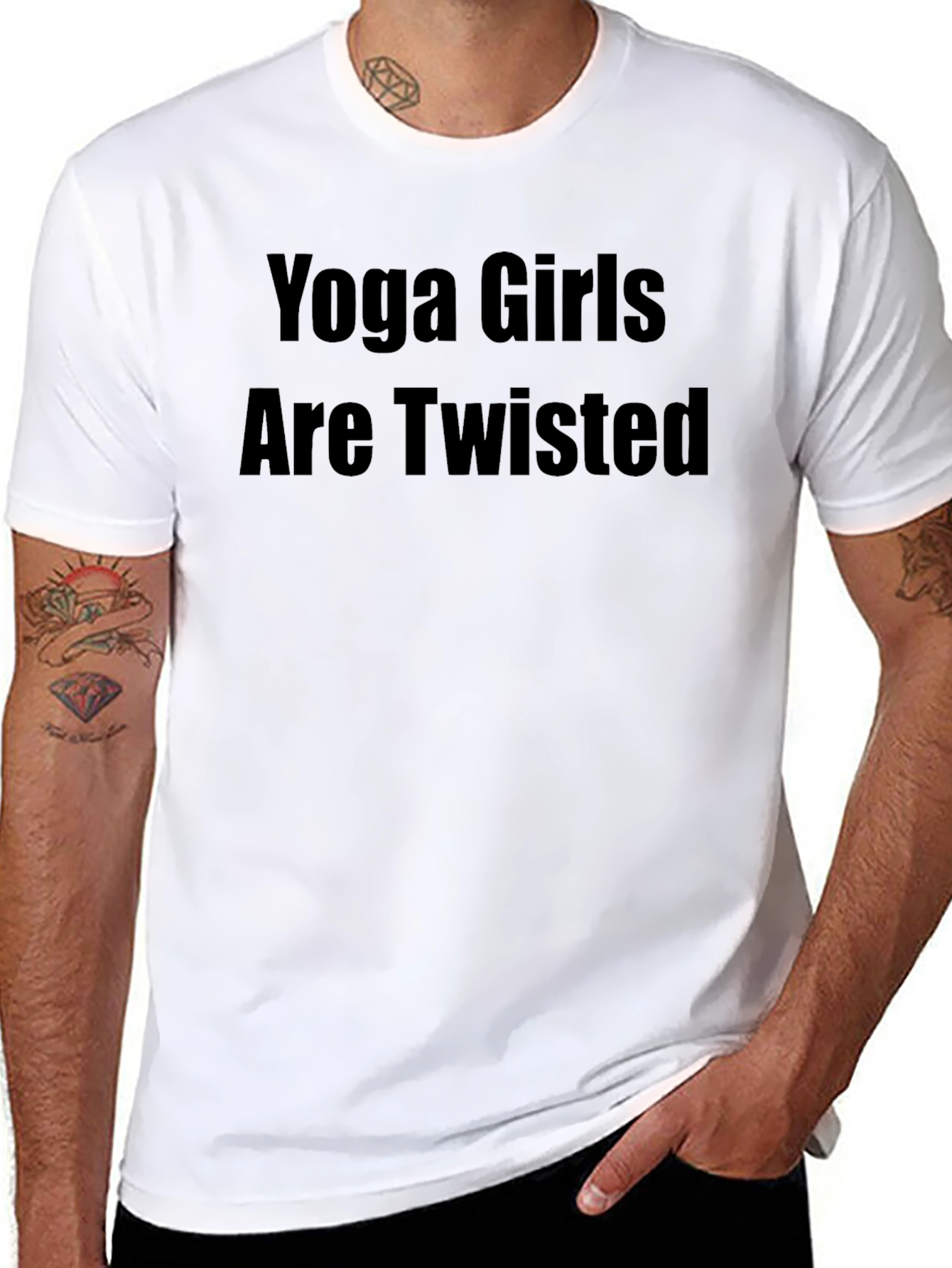 Yoga Girls Are Twisted Black Tee Shirt