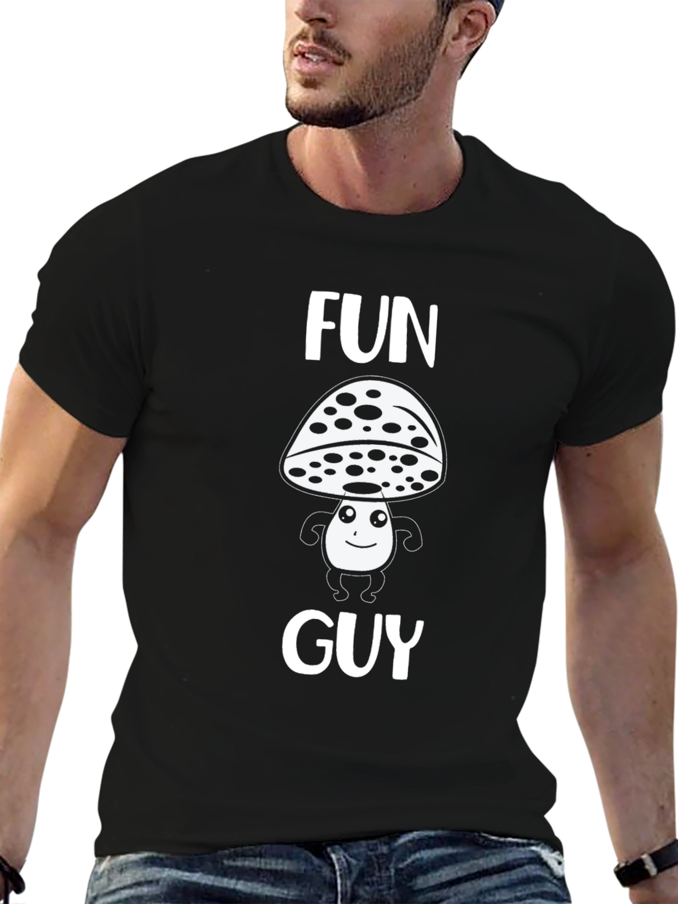Fun Guy Mushroom Graphic T-Shirt