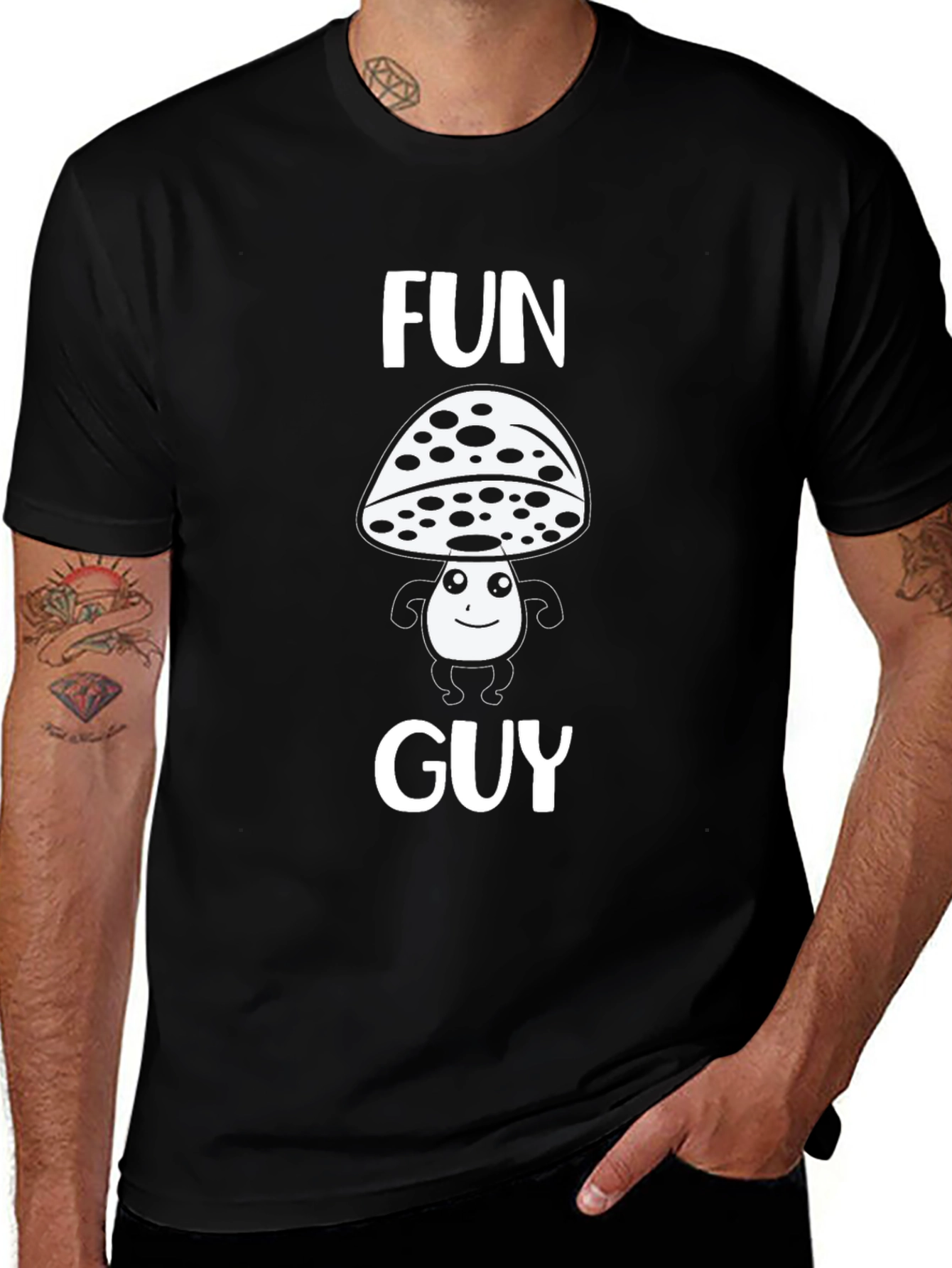 Fun Guy Mushroom Graphic T-Shirt