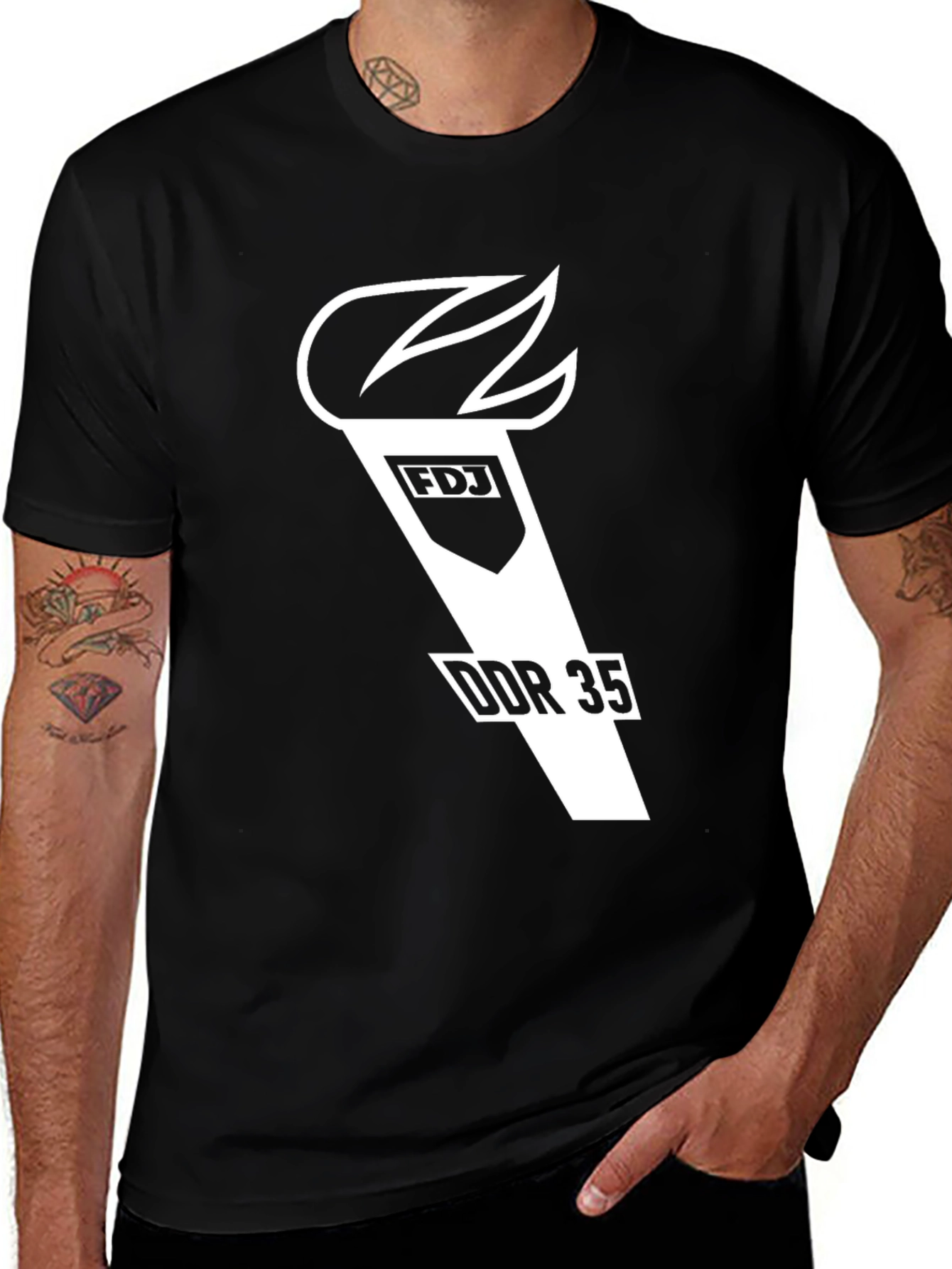 FDJ DDR 35 Black T-Shirt